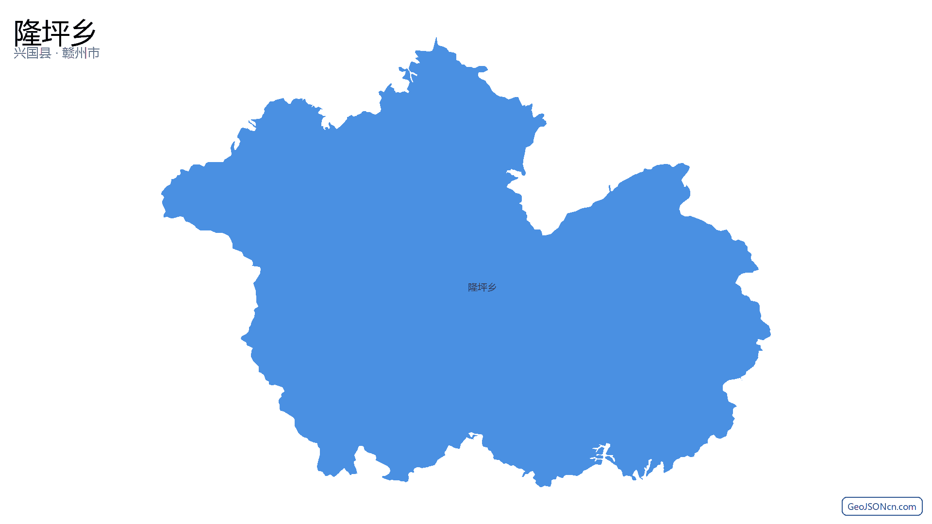 隆坪乡行政区划边界地图（兴国县·赣州市）,提供GeoJSON、SHP矢量边界数据下载及高清地图大图(PNG/JPG) - GeoJSONcn.com