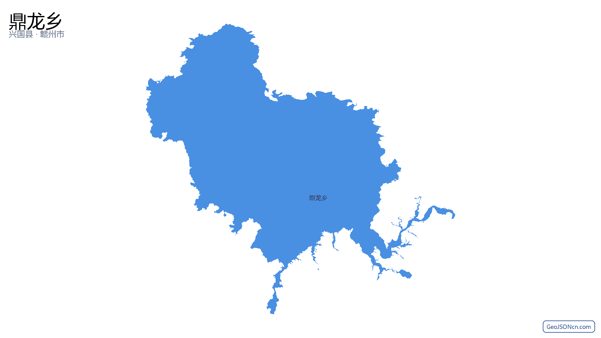 鼎龙乡行政区划边界地图（兴国县·赣州市）,提供GeoJSON、SHP矢量边界数据下载及高清地图大图(PNG/JPG) - GeoJSONcn.com