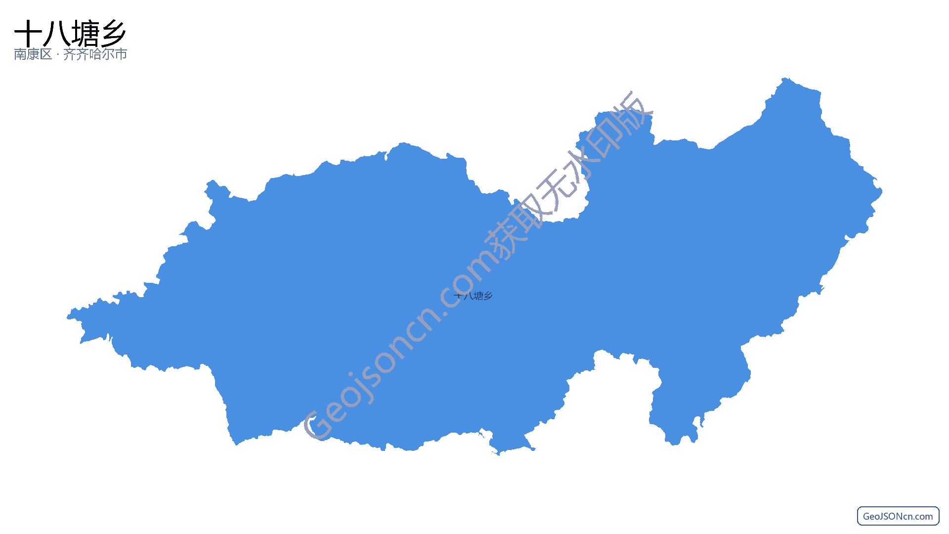 十八塘乡行政区划边界地图(南康区·赣州市),提供GeoJSON、SHP矢量边界数据下载及高清地图大图(PNG/JPG) - GeoJSONcn.com
