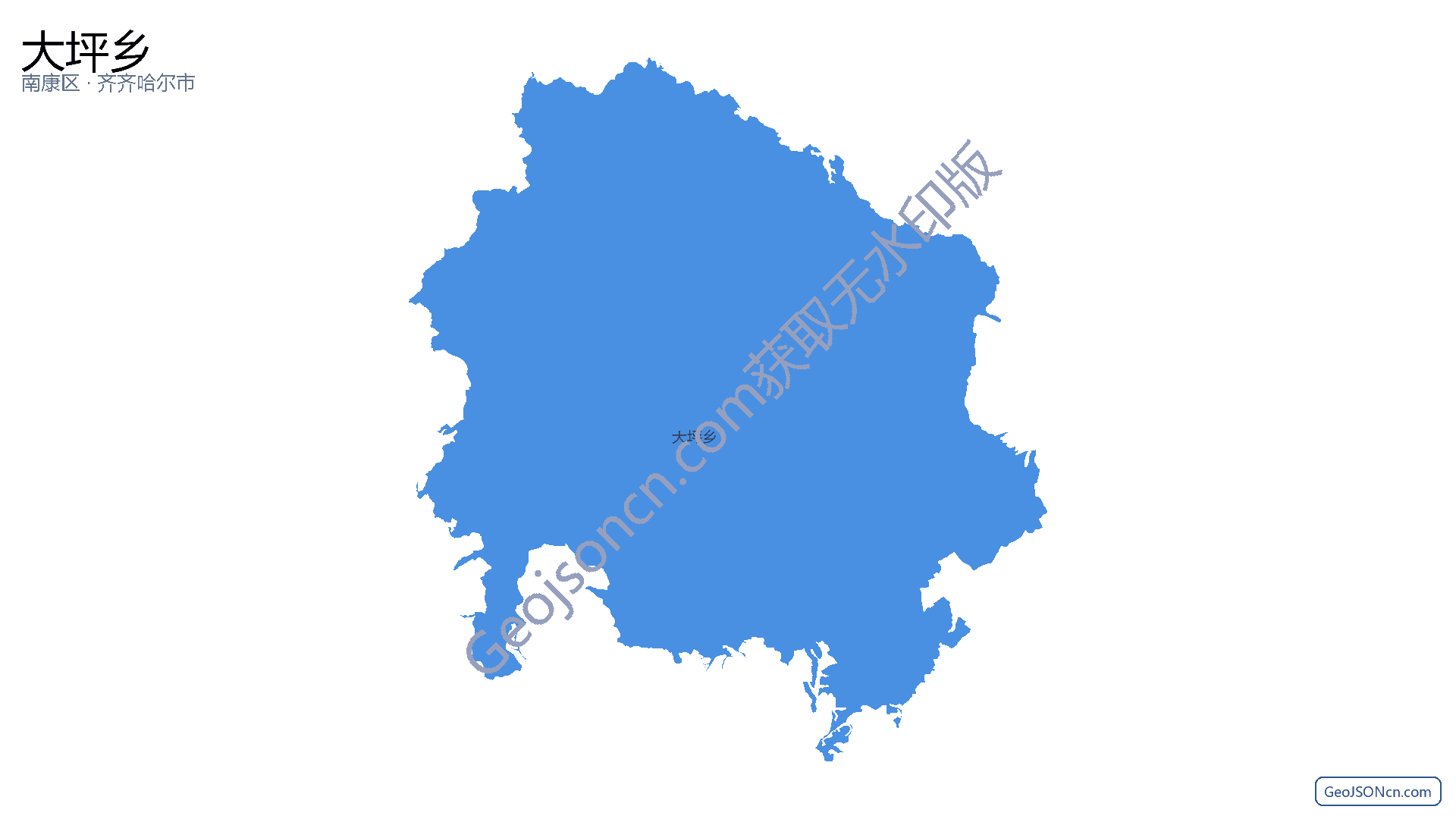 大坪乡行政区划边界地图（南康区·赣州市）,提供GeoJSON、SHP矢量边界数据下载及高清地图大图(PNG/JPG) - GeoJSONcn.com