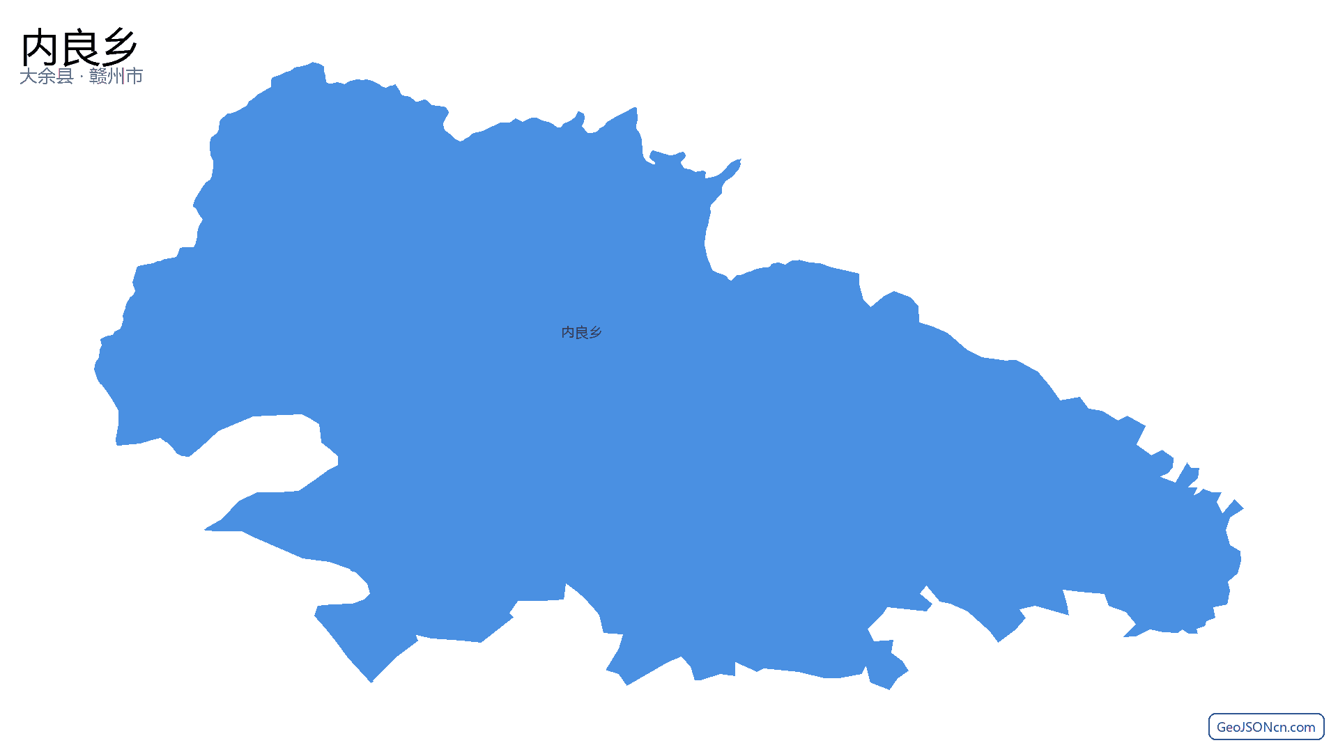 内良乡行政区划边界地图（大余县·赣州市）,提供GeoJSON、SHP矢量边界数据下载及高清地图大图(PNG/JPG) - GeoJSONcn.com