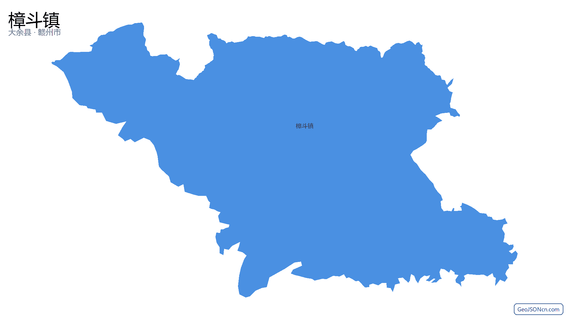 樟斗镇行政区划边界地图(大余县·赣州市),提供GeoJSON、SHP矢量边界数据下载及高清地图大图(PNG/JPG) - GeoJSONcn.com