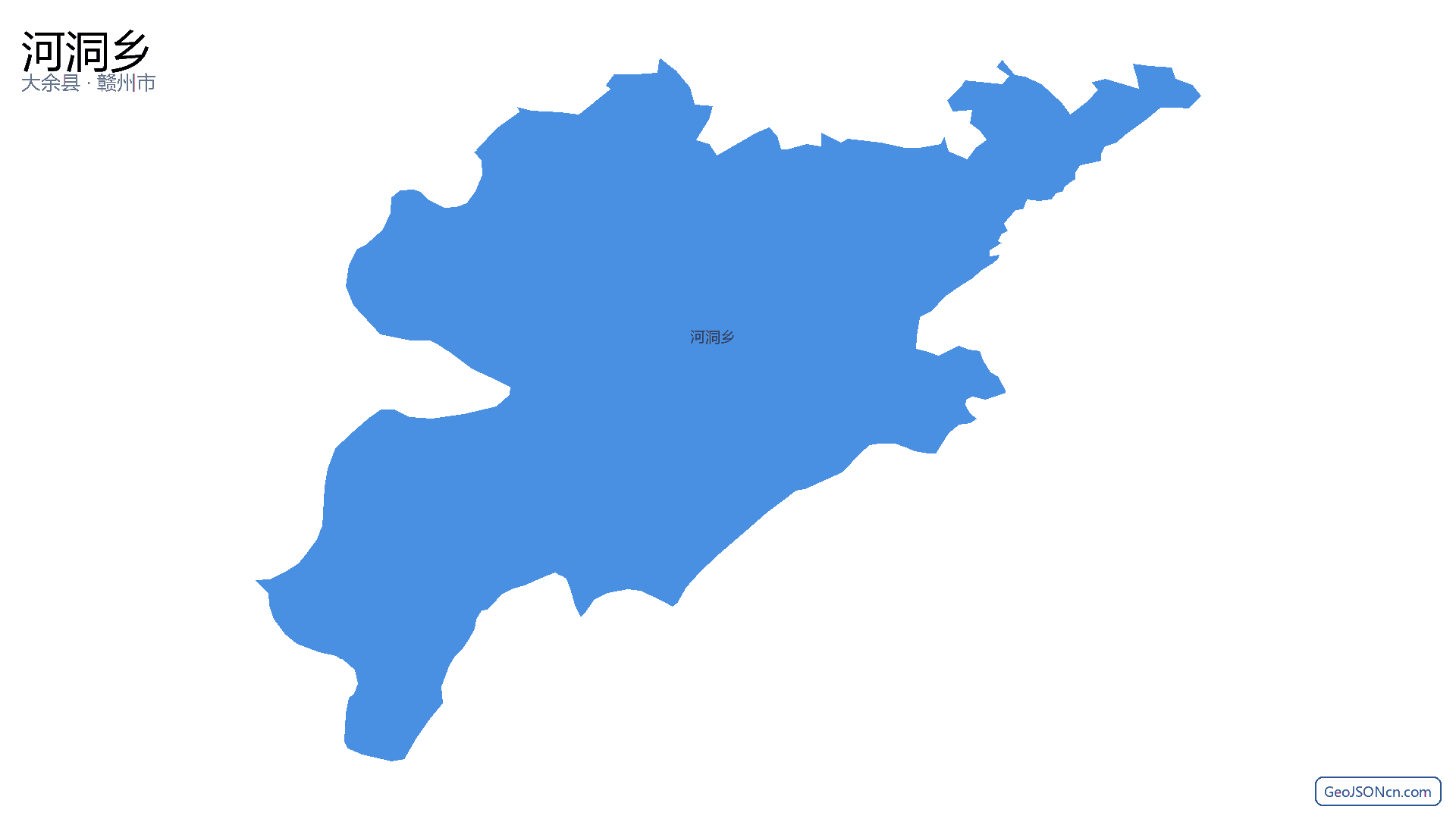 河洞乡行政区划边界地图(大余县·赣州市),提供GeoJSON、SHP矢量边界数据下载及高清地图大图(PNG/JPG) - GeoJSONcn.com