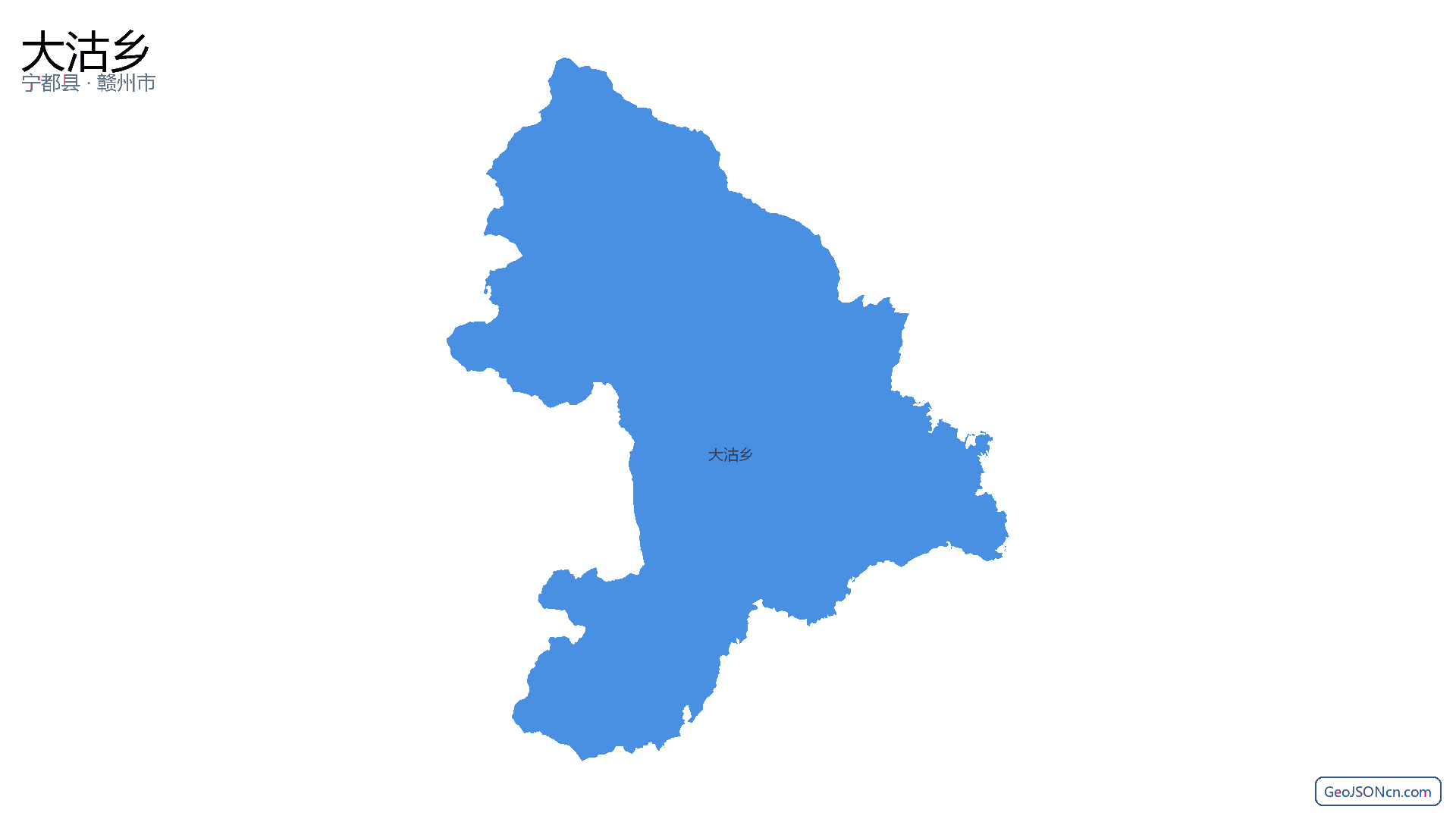 大沽乡行政区划边界地图（宁都县·赣州市）,提供GeoJSON、SHP矢量边界数据下载及高清地图大图(PNG/JPG) - GeoJSONcn.com