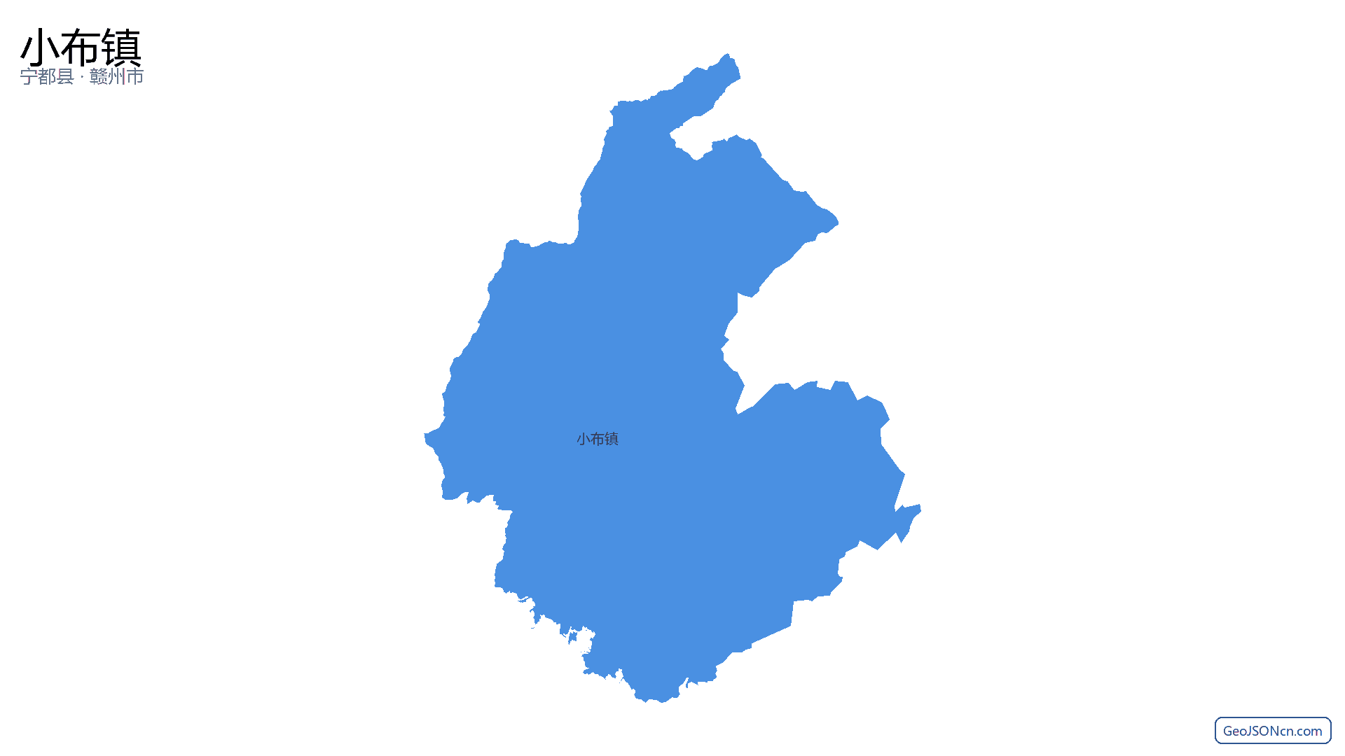 小布镇行政区划边界地图（宁都县·赣州市）,提供GeoJSON、SHP矢量边界数据下载及高清地图大图(PNG/JPG) - GeoJSONcn.com