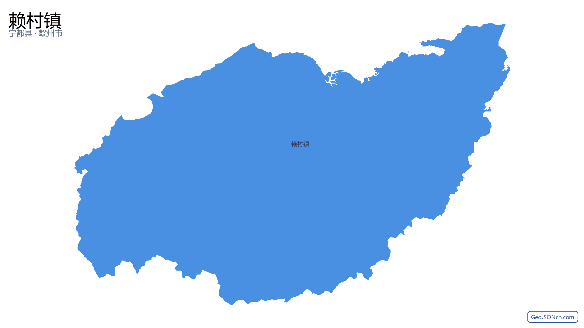 赖村镇行政区划边界地图（宁都县·赣州市）,提供GeoJSON、SHP矢量边界数据下载及高清地图大图(PNG/JPG) - GeoJSONcn.com