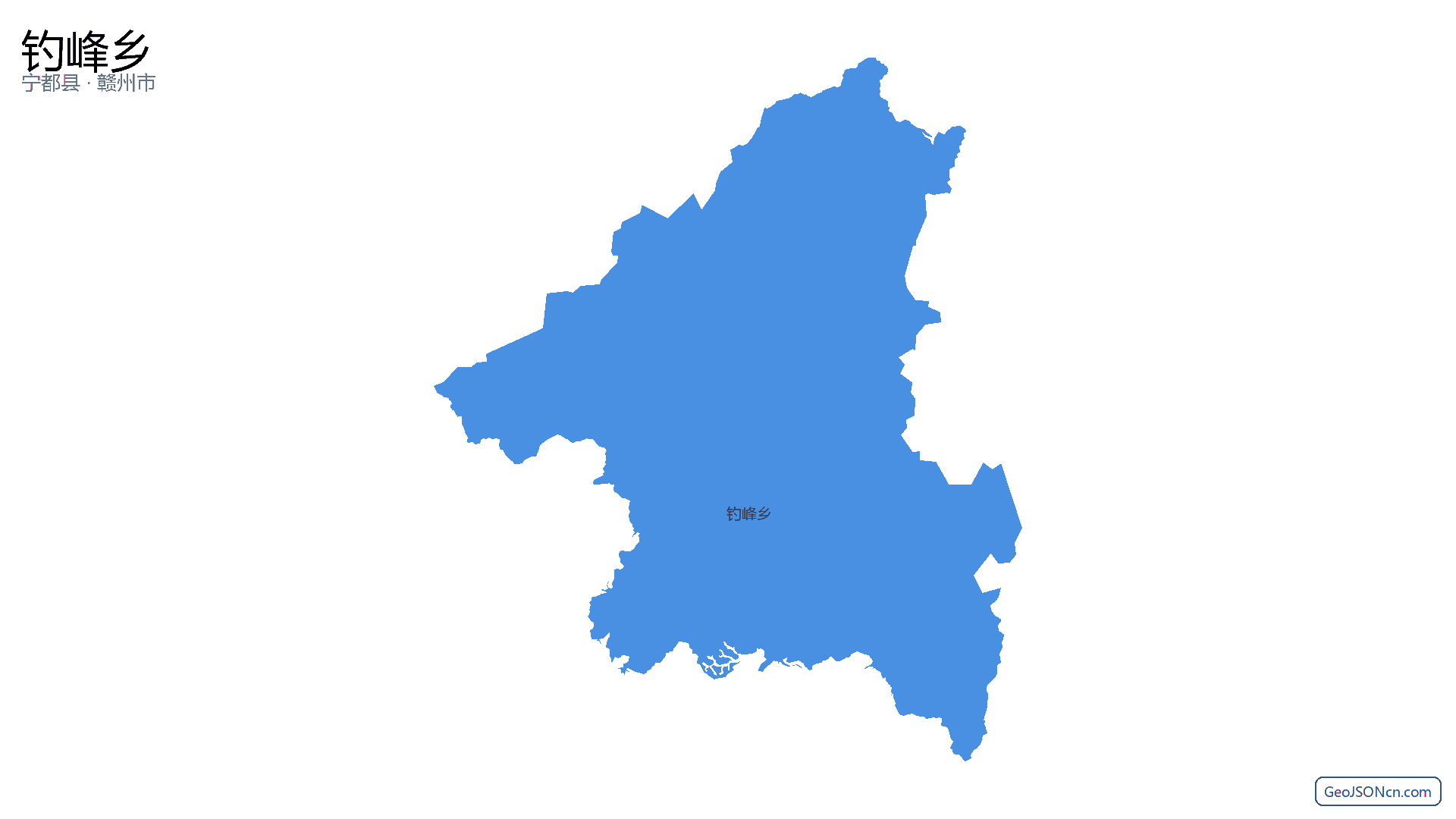 钓峰乡行政区划边界地图（宁都县·赣州市）,提供GeoJSON、SHP矢量边界数据下载及高清地图大图(PNG/JPG) - GeoJSONcn.com