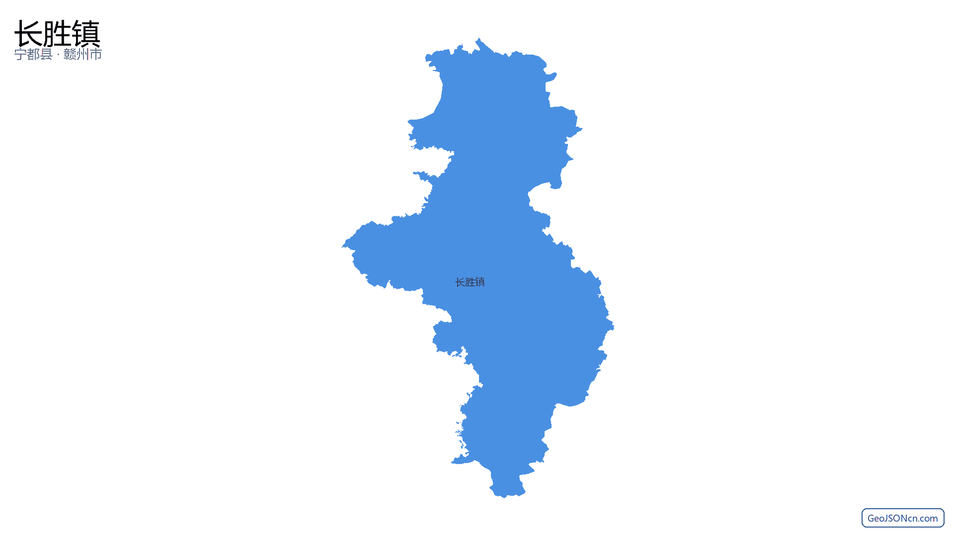 长胜镇行政区划边界地图（宁都县·赣州市）,提供GeoJSON、SHP矢量边界数据下载及高清地图大图(PNG/JPG) - GeoJSONcn.com