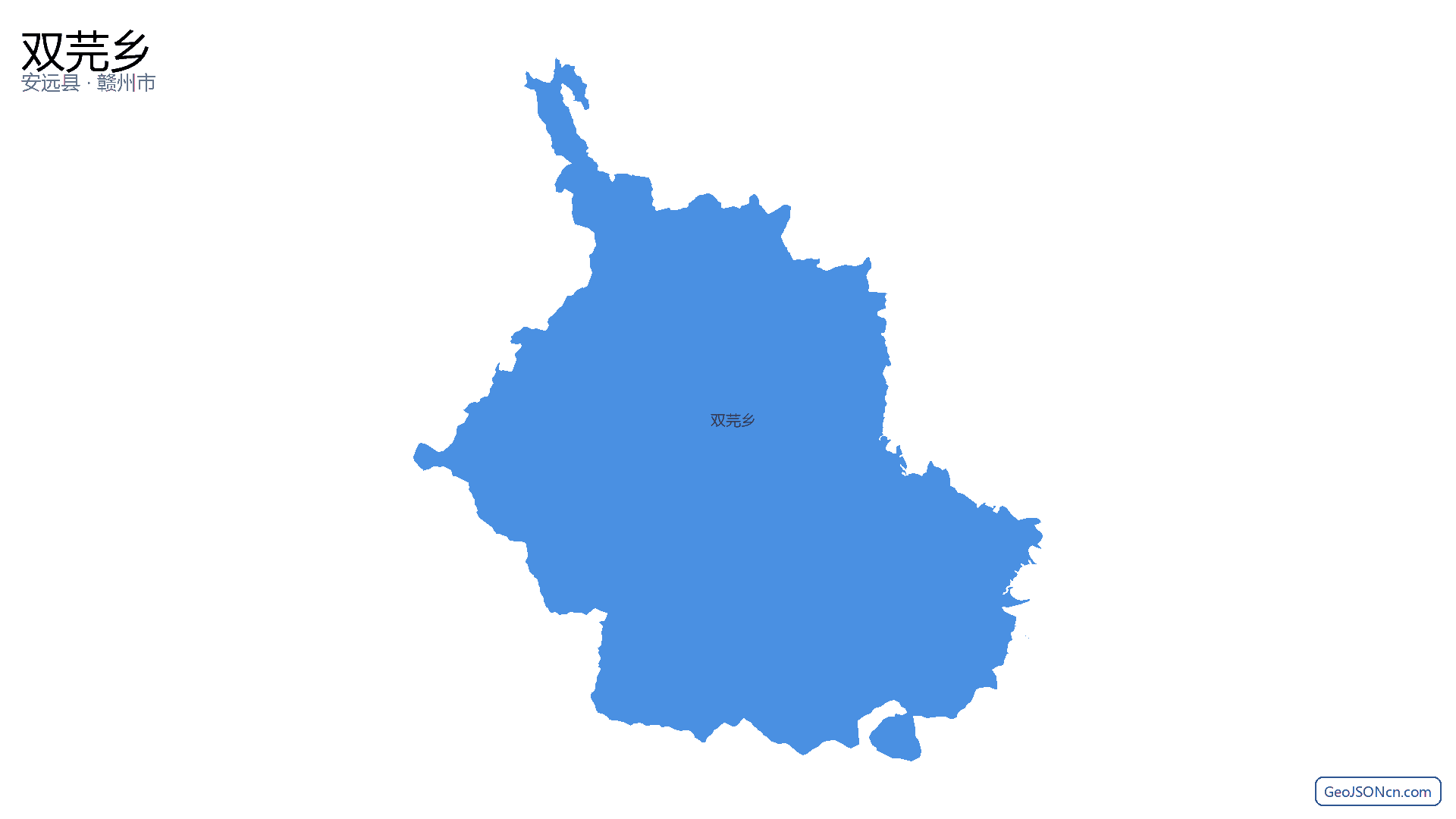 双芫乡行政区划边界地图（安远县·赣州市）,提供GeoJSON、SHP矢量边界数据下载及高清地图大图(PNG/JPG) - GeoJSONcn.com