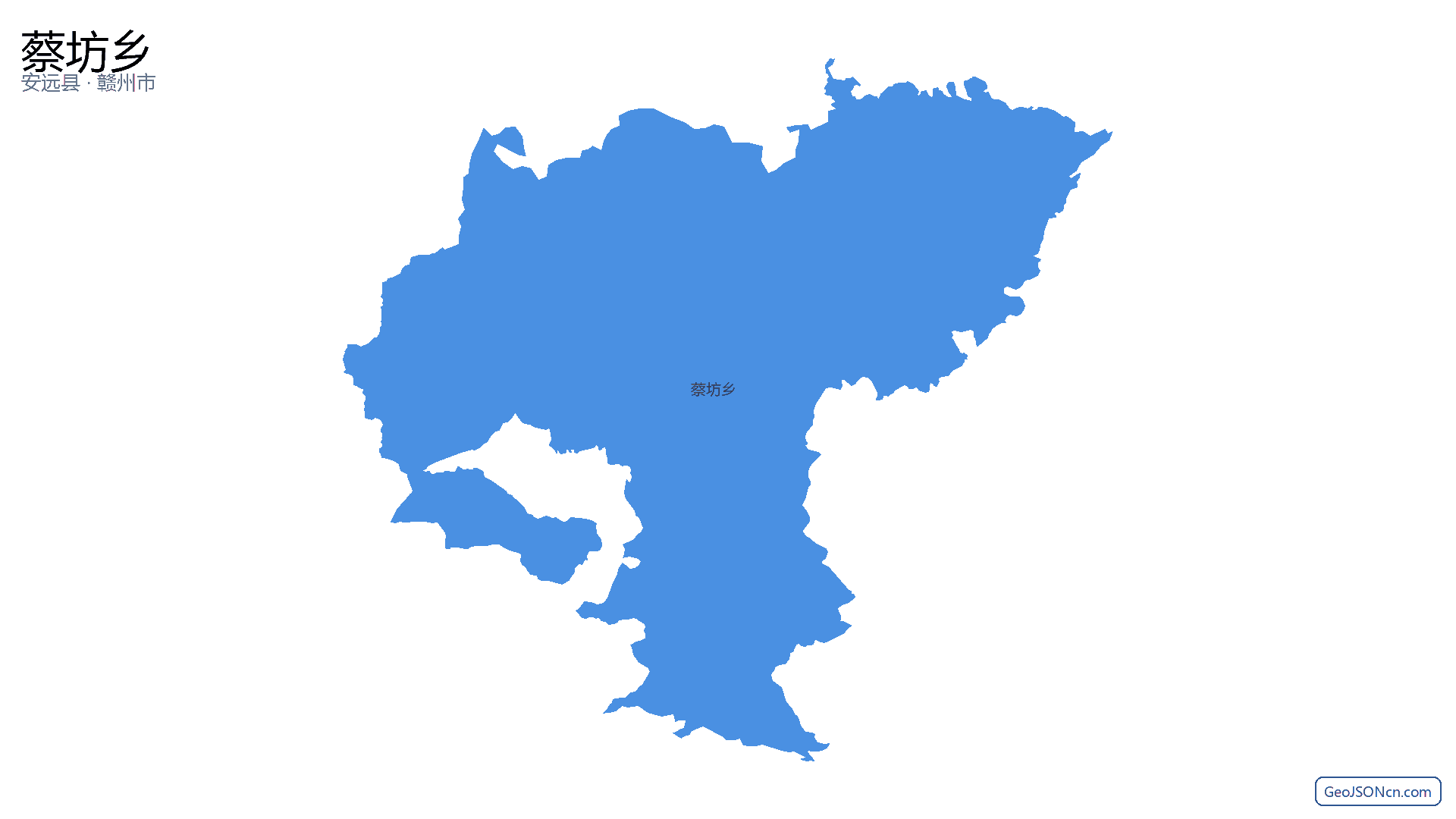 蔡坊乡行政区划边界地图（安远县·赣州市）,提供GeoJSON、SHP矢量边界数据下载及高清地图大图(PNG/JPG) - GeoJSONcn.com