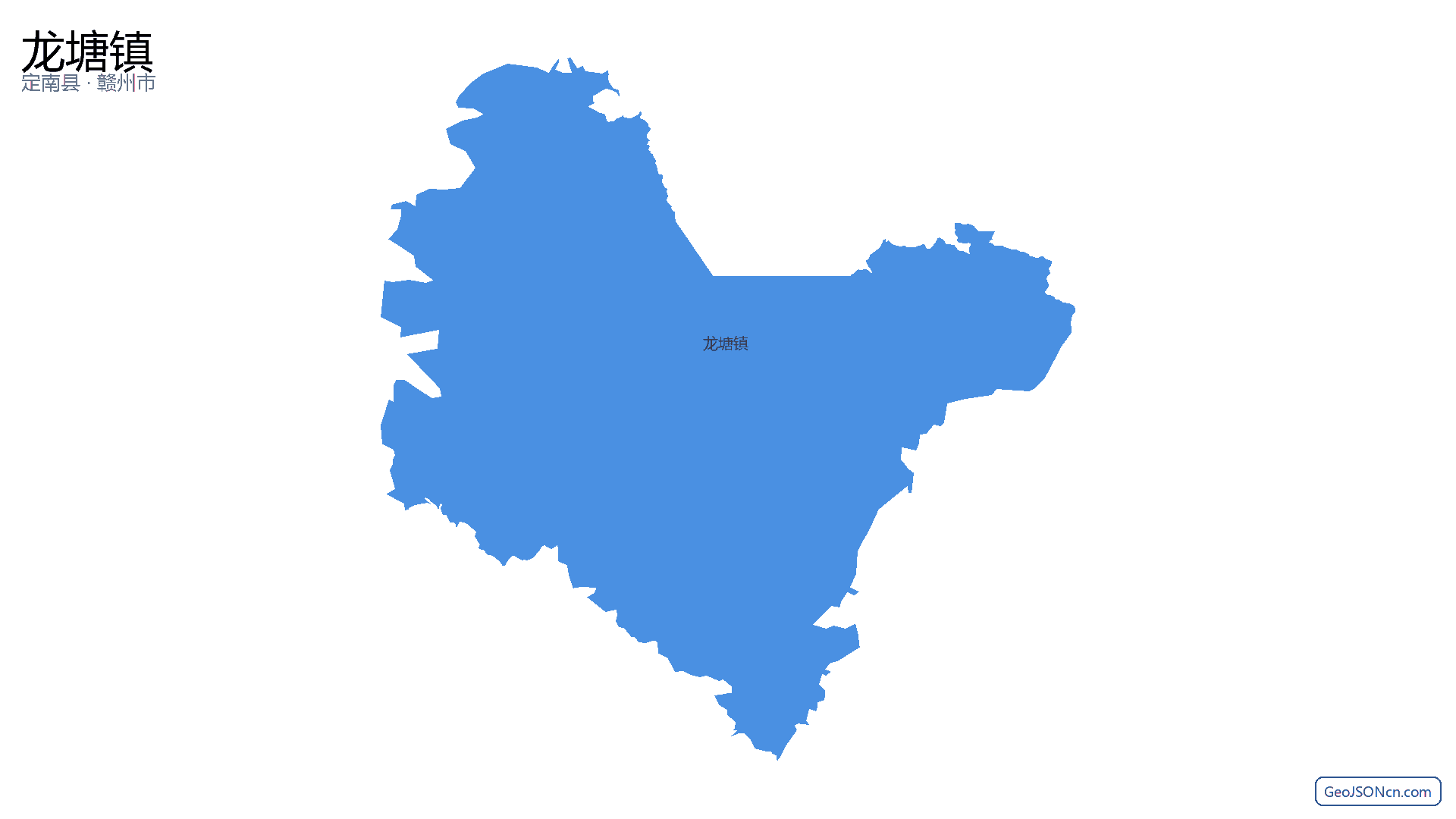 龙塘镇行政区划边界地图（定南县·赣州市）,提供GeoJSON、SHP矢量边界数据下载及高清地图大图(PNG/JPG) - GeoJSONcn.com