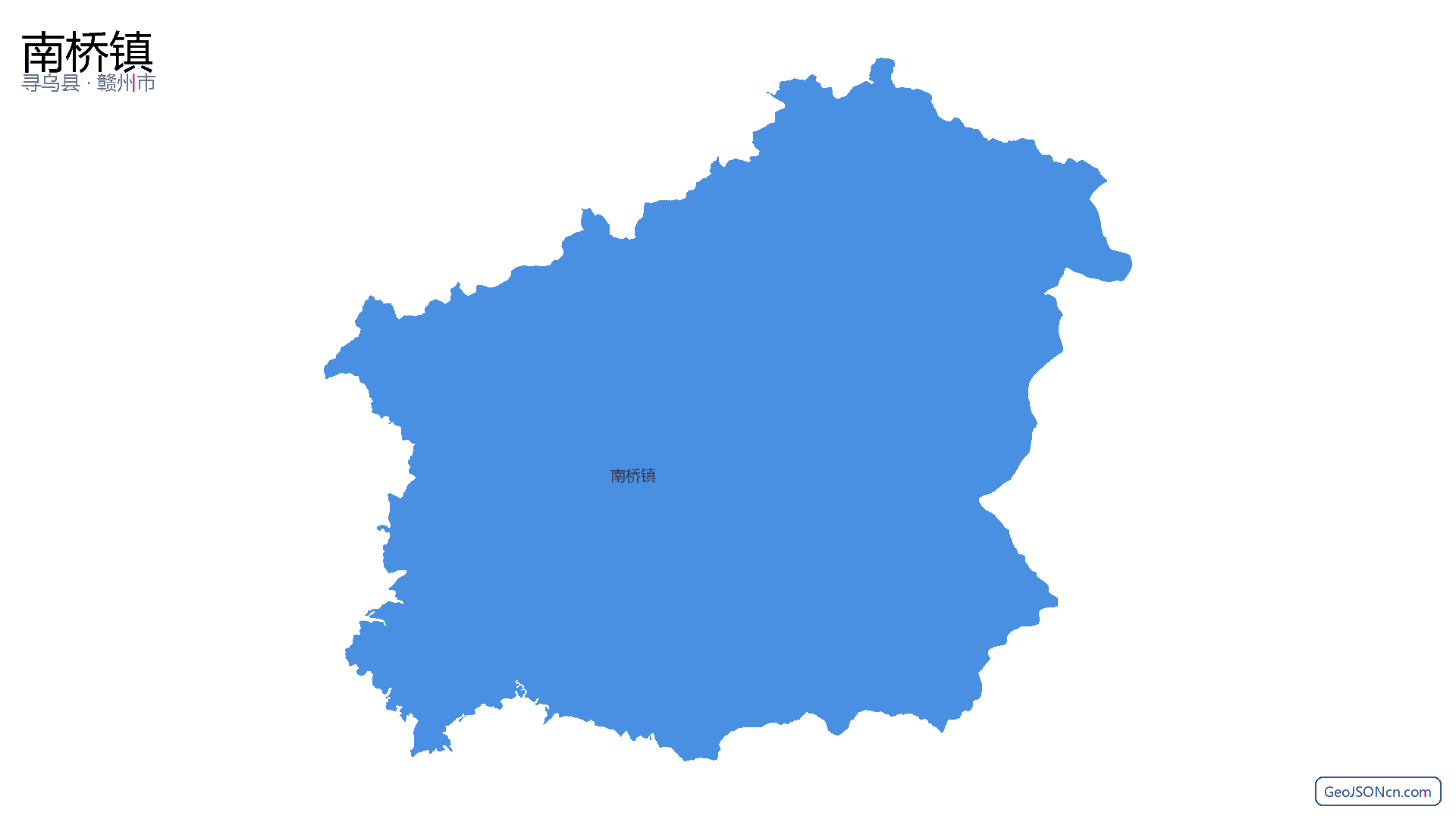 南桥镇行政区划边界地图(寻乌县·赣州市),提供GeoJSON、SHP矢量边界数据下载及高清地图大图(PNG/JPG) - GeoJSONcn.com