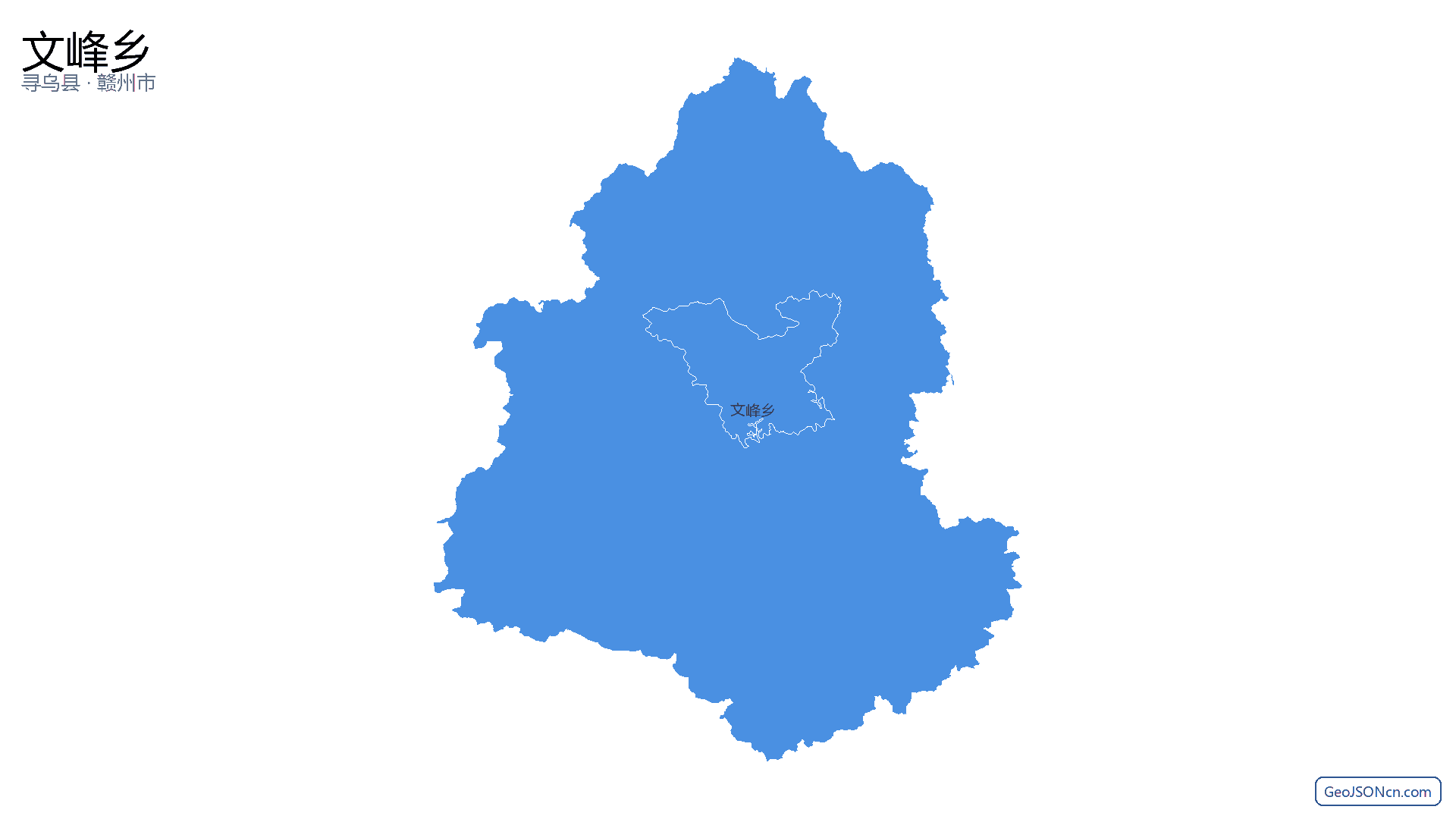 文峰乡行政区划边界地图(寻乌县·赣州市),提供GeoJSON、SHP矢量边界数据下载及高清地图大图(PNG/JPG) - GeoJSONcn.com