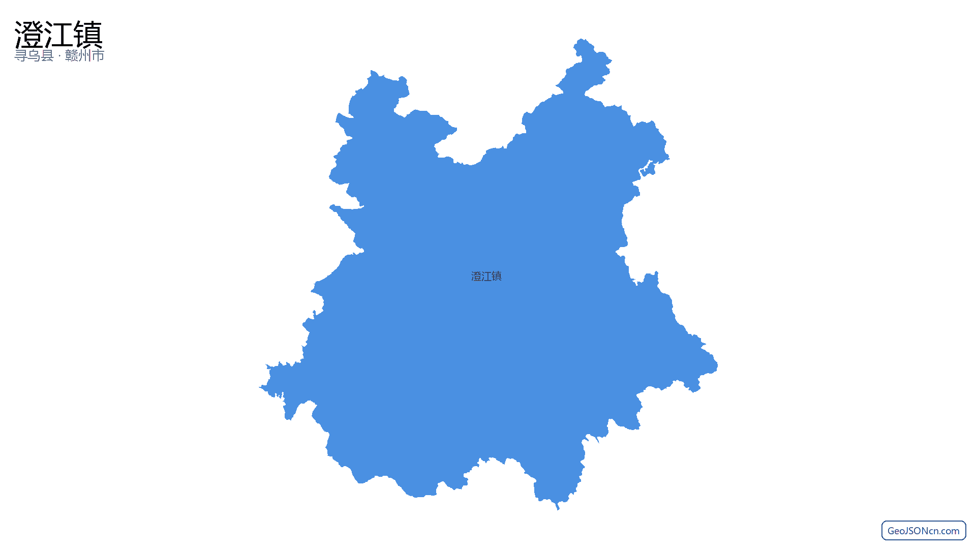 澄江镇行政区划边界地图(寻乌县·赣州市),提供GeoJSON、SHP矢量边界数据下载及高清地图大图(PNG/JPG) - GeoJSONcn.com