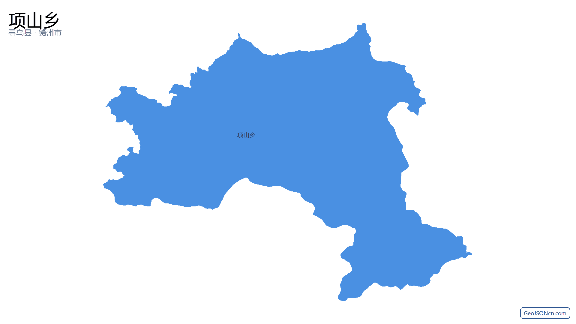 项山乡行政区划边界地图（寻乌县·赣州市）,提供GeoJSON、SHP矢量边界数据下载及高清地图大图(PNG/JPG) - GeoJSONcn.com