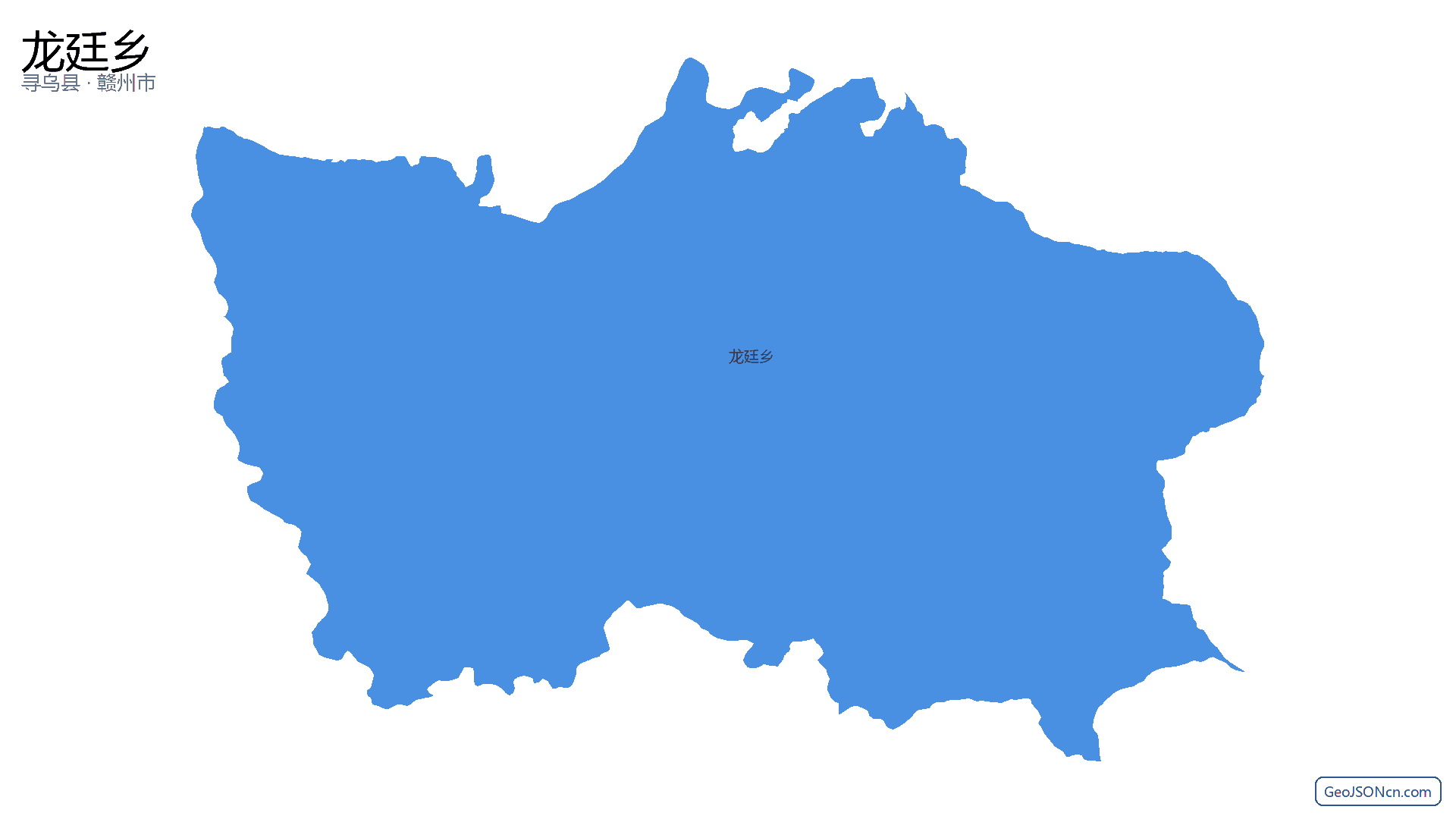 龙廷乡行政区划边界地图(寻乌县·赣州市),提供GeoJSON、SHP矢量边界数据下载及高清地图大图(PNG/JPG) - GeoJSONcn.com