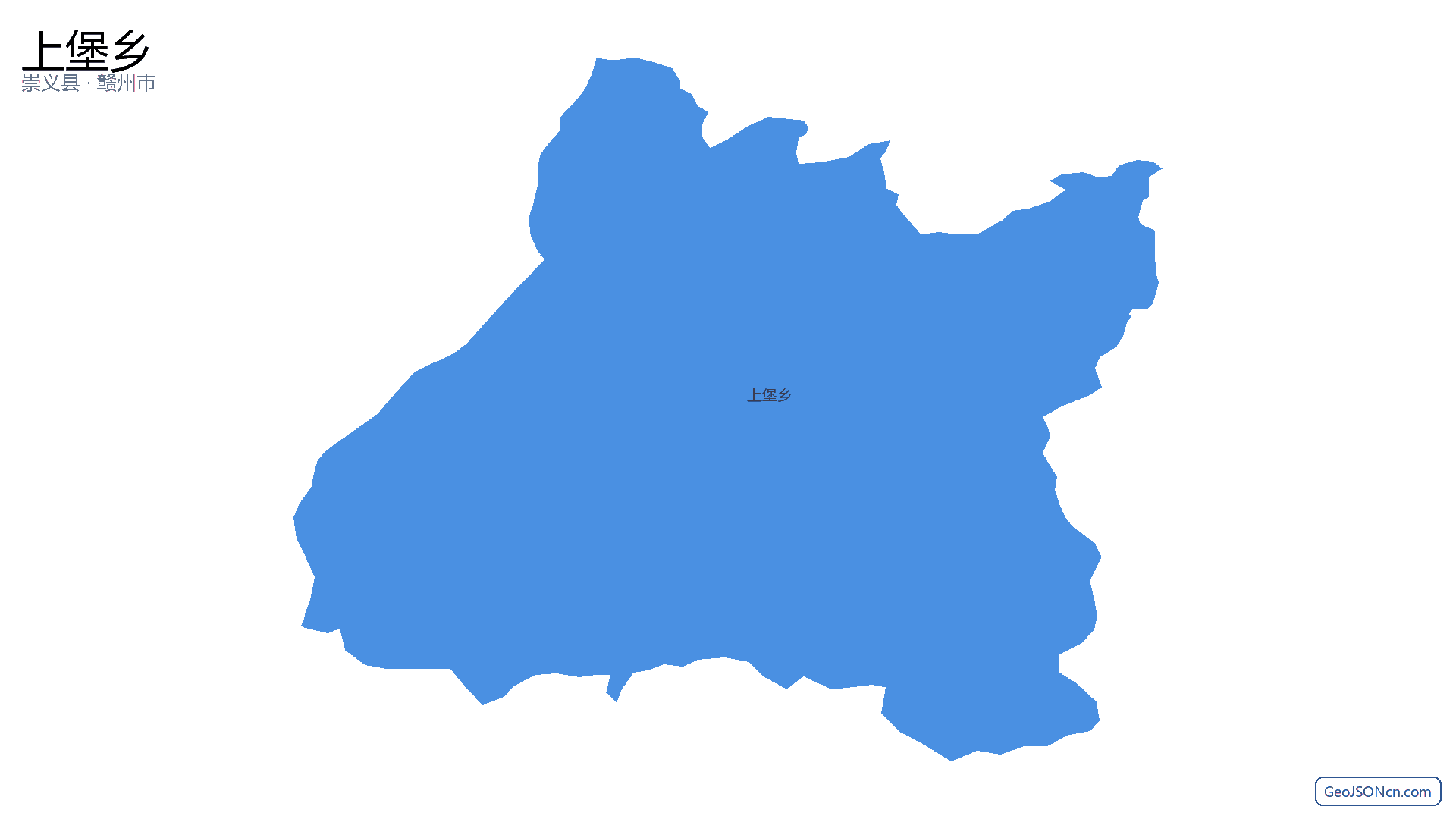 上堡乡行政区划边界地图（崇义县·赣州市）,提供GeoJSON、SHP矢量边界数据下载及高清地图大图(PNG/JPG) - GeoJSONcn.com