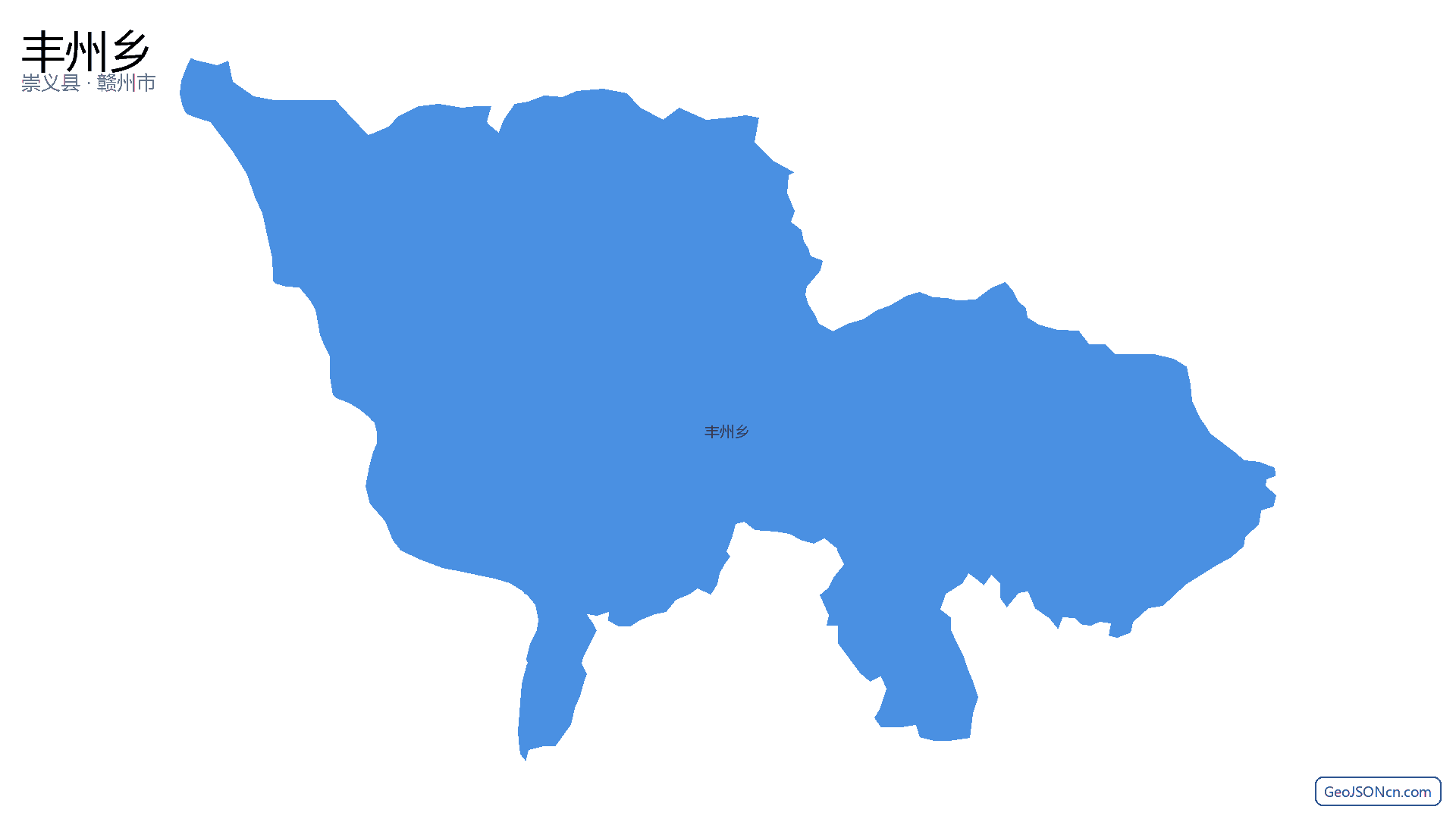 丰州乡行政区划边界地图（崇义县·赣州市）,提供GeoJSON、SHP矢量边界数据下载及高清地图大图(PNG/JPG) - GeoJSONcn.com