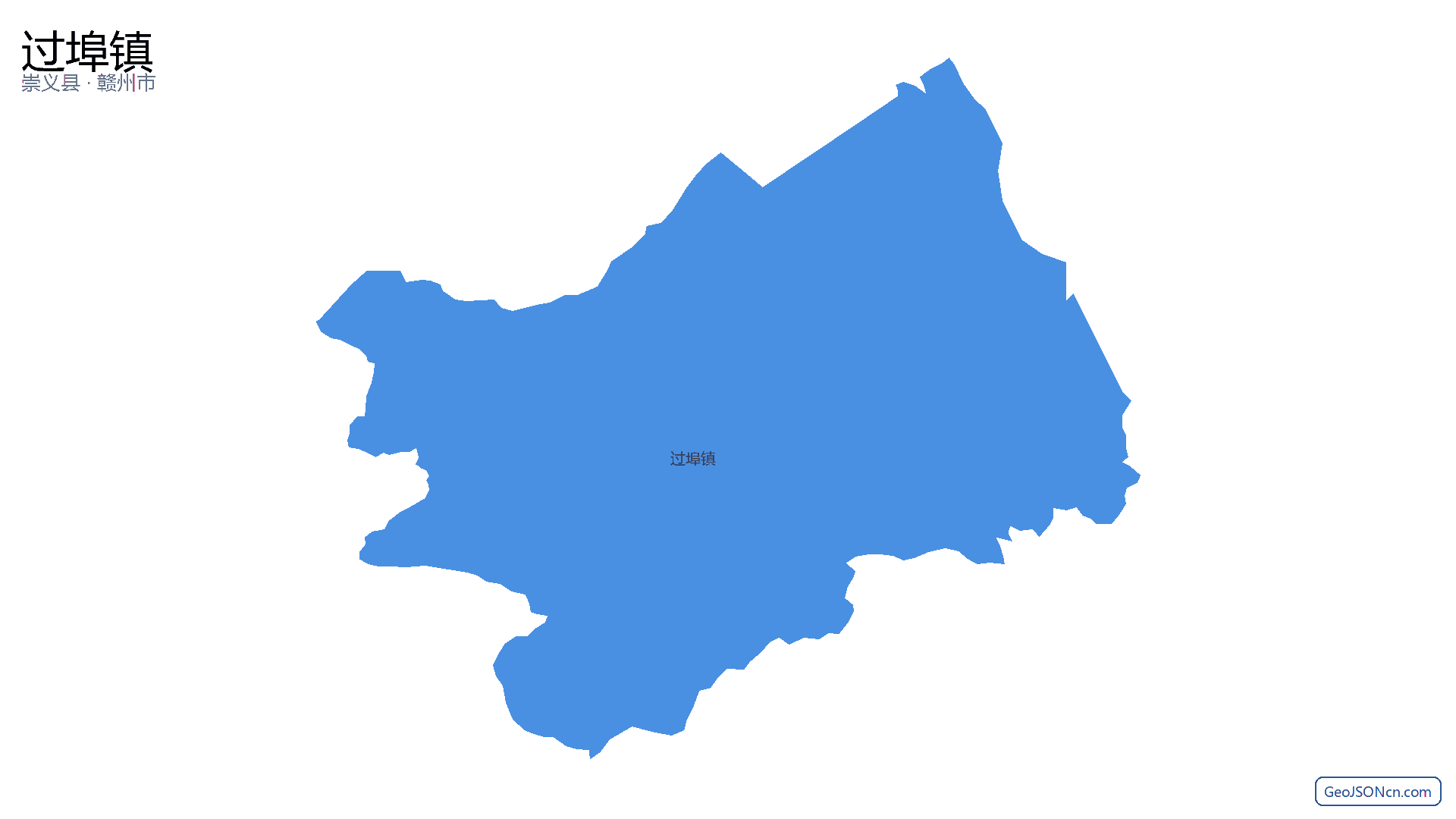 过埠镇行政区划边界地图(崇义县·赣州市),提供GeoJSON、SHP矢量边界数据下载及高清地图大图(PNG/JPG) - GeoJSONcn.com