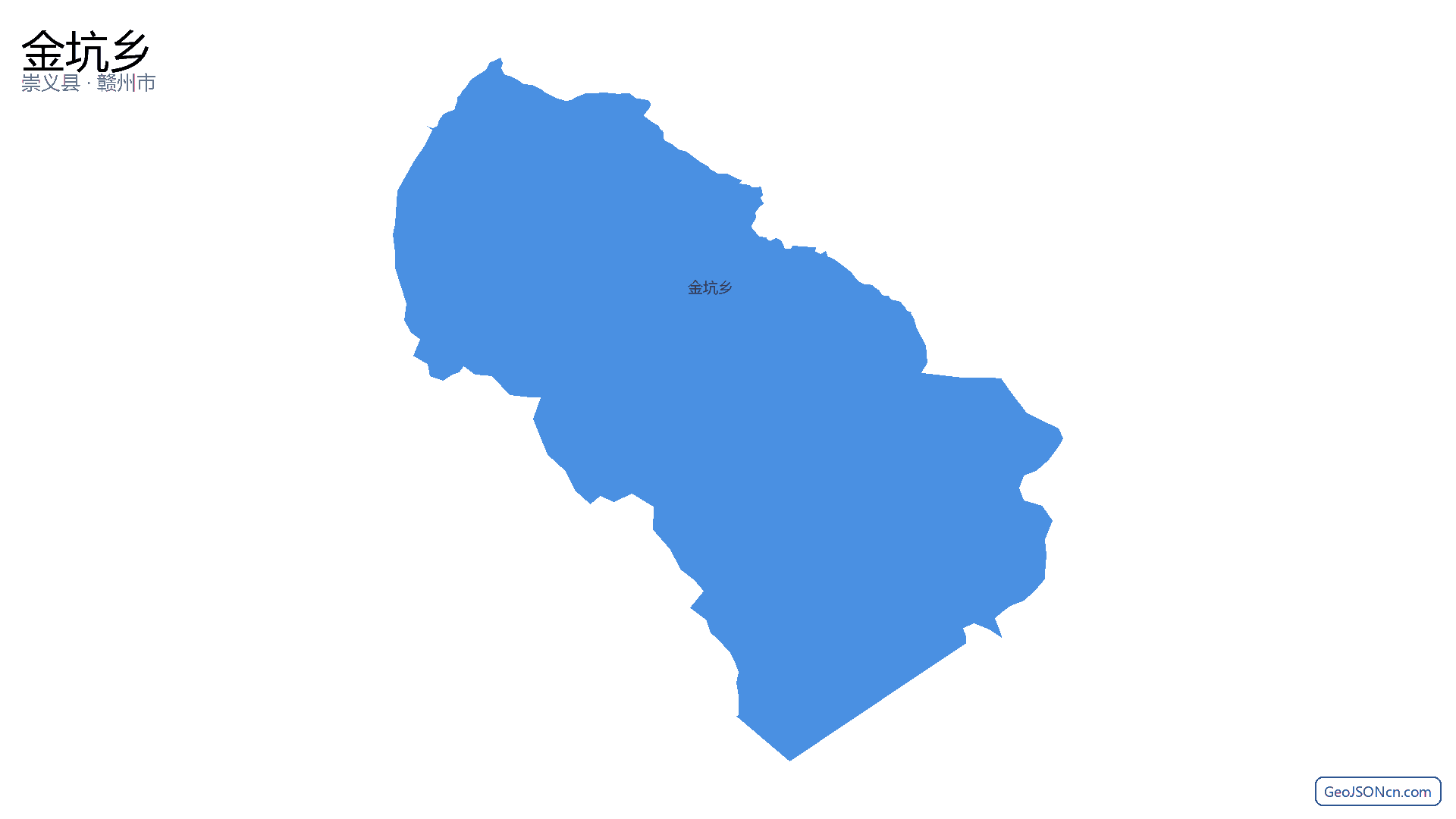 金坑乡行政区划边界地图（崇义县·赣州市）,提供GeoJSON、SHP矢量边界数据下载及高清地图大图(PNG/JPG) - GeoJSONcn.com