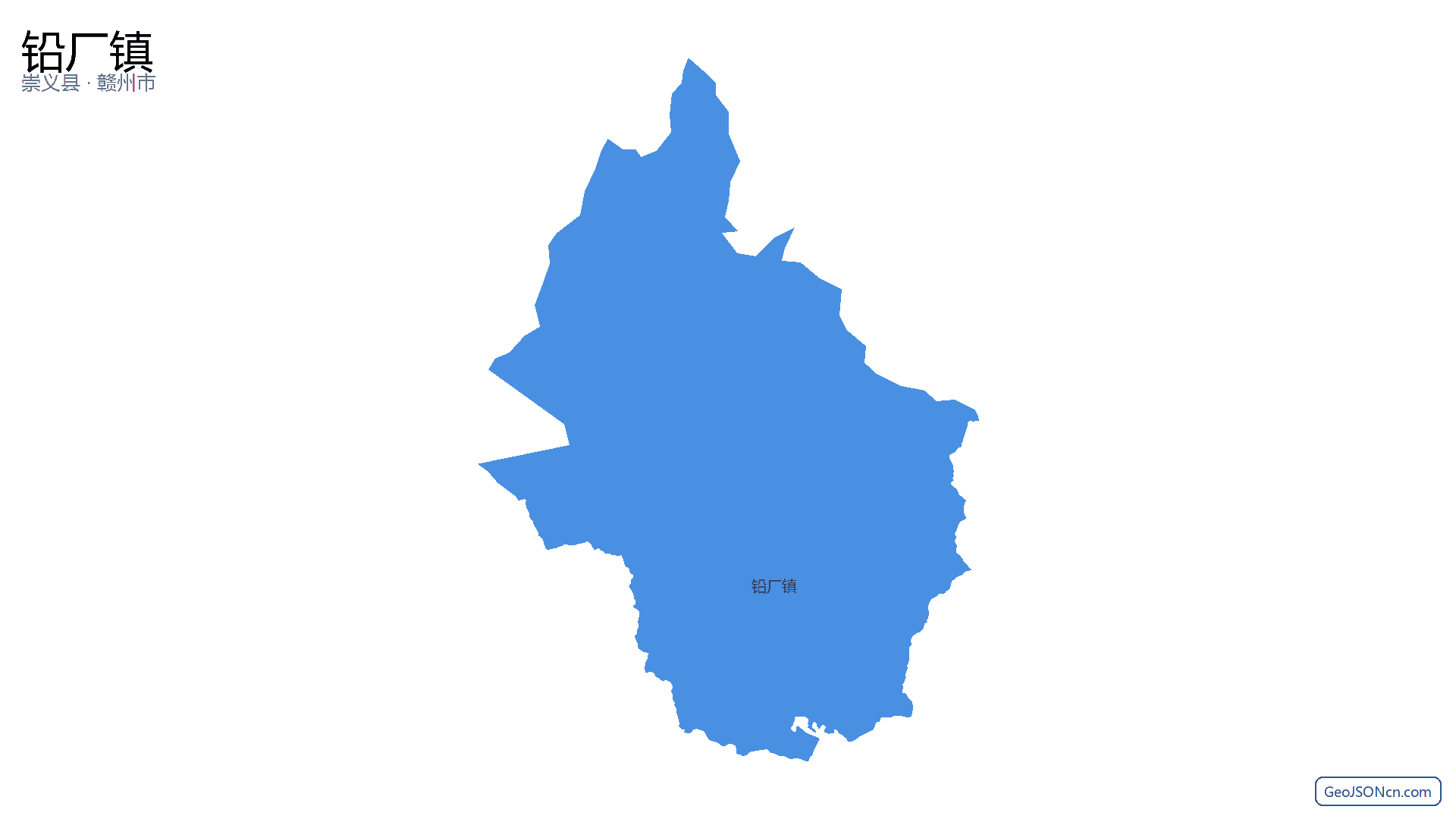 铅厂镇行政区划边界地图（崇义县·赣州市）,提供GeoJSON、SHP矢量边界数据下载及高清地图大图(PNG/JPG) - GeoJSONcn.com
