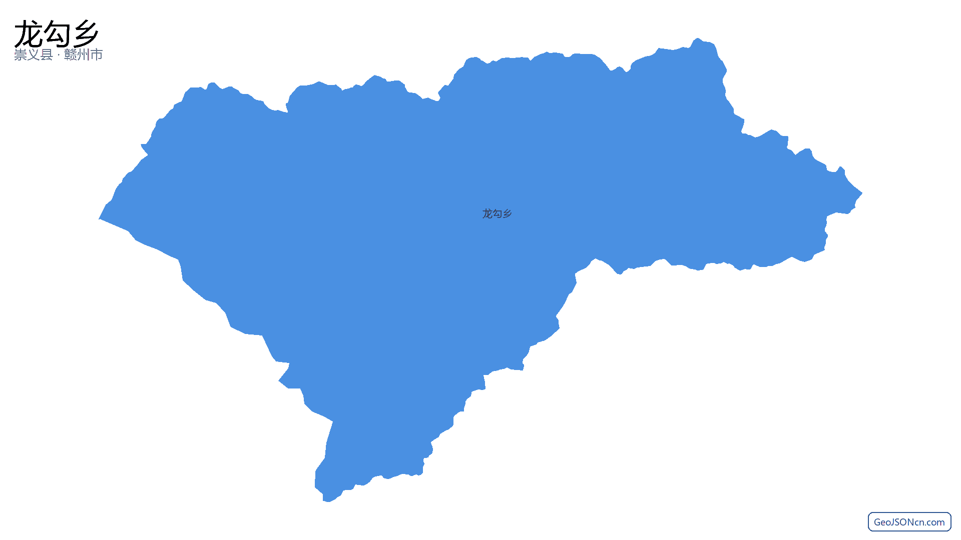龙勾乡行政区划边界地图（崇义县·赣州市）,提供GeoJSON、SHP矢量边界数据下载及高清地图大图(PNG/JPG) - GeoJSONcn.com
