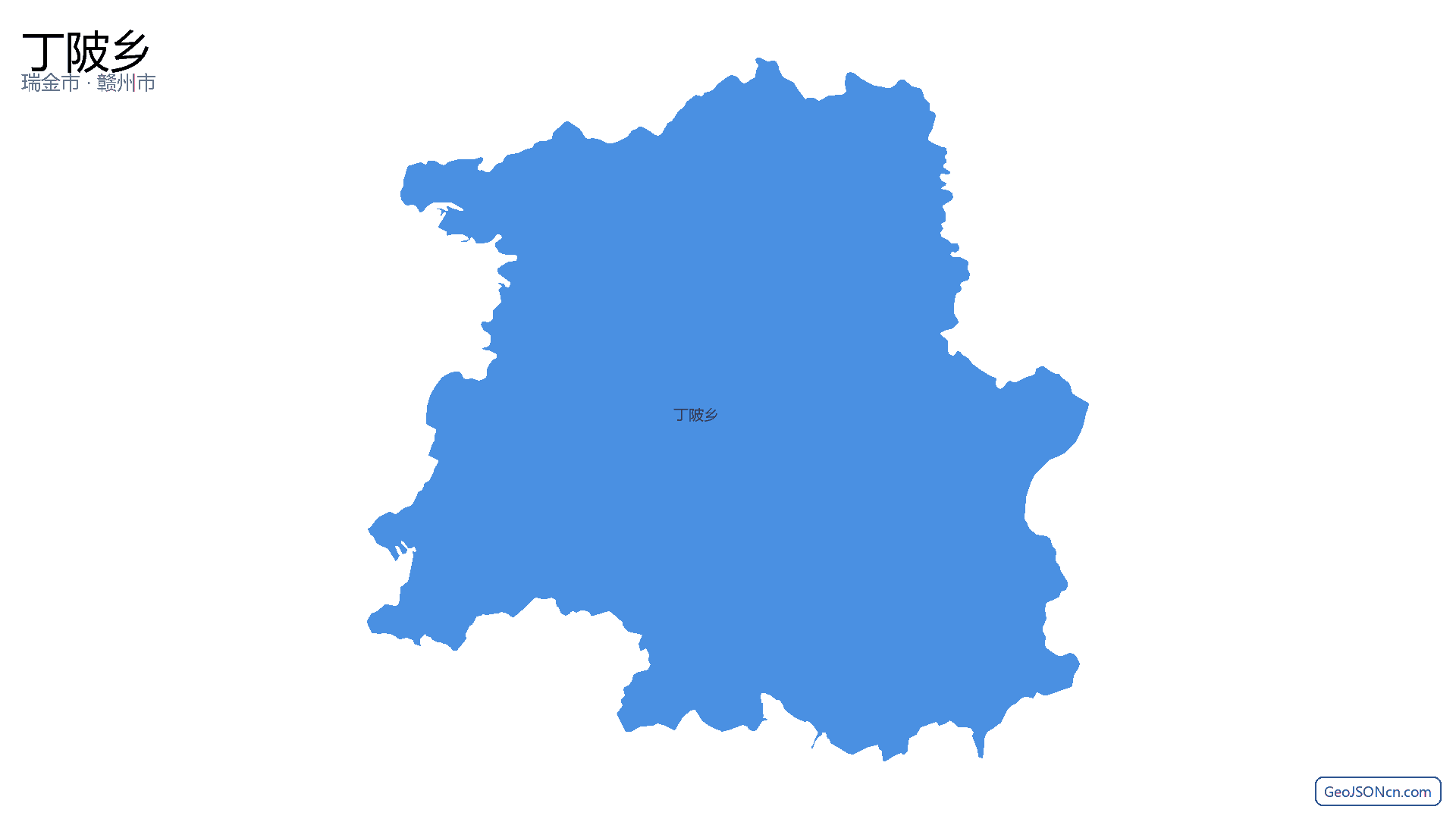丁陂乡行政区划边界地图（瑞金市·赣州市）,提供GeoJSON、SHP矢量边界数据下载及高清地图大图(PNG/JPG) - GeoJSONcn.com