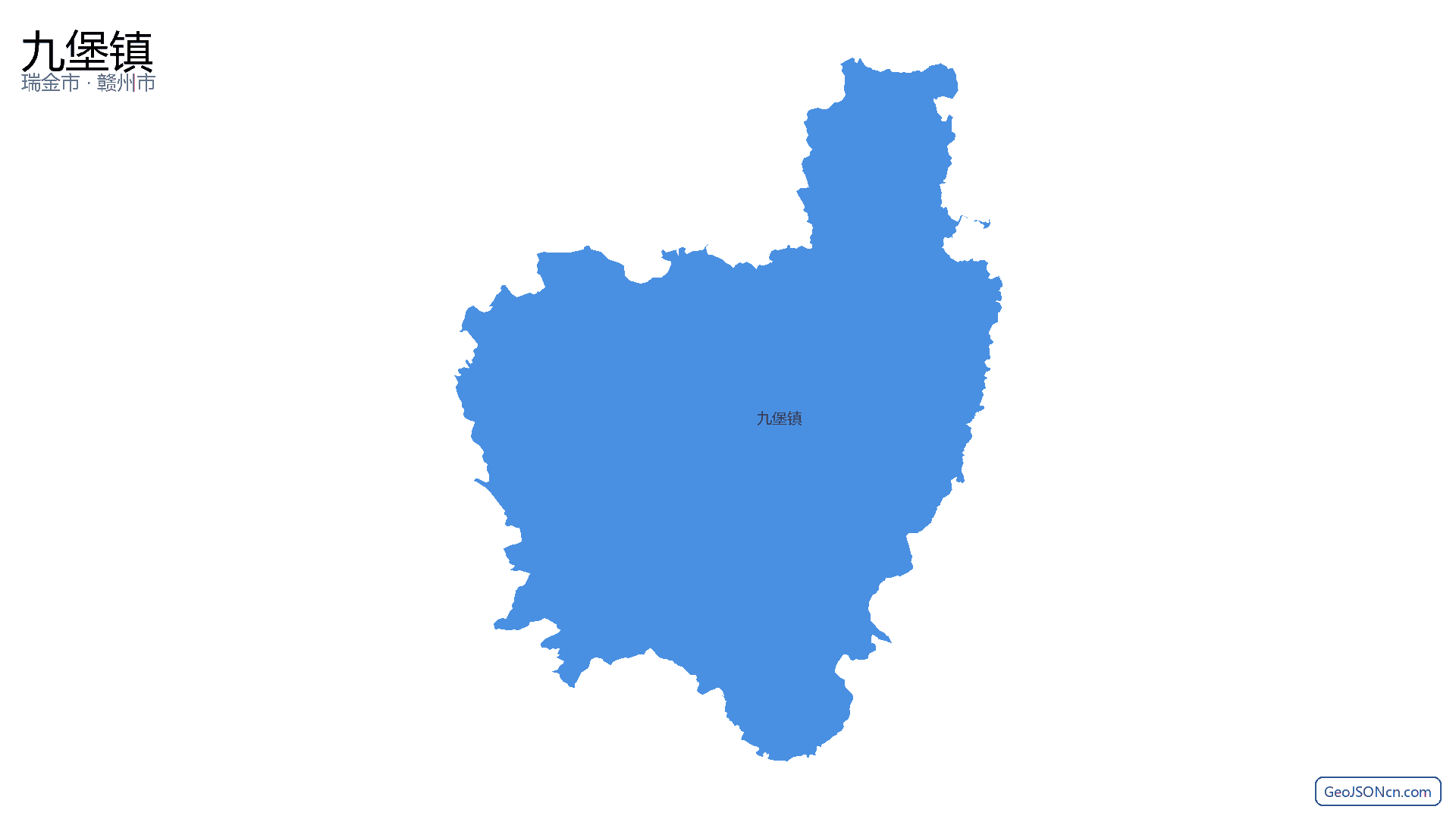 九堡镇行政区划边界地图（瑞金市·赣州市）,提供GeoJSON、SHP矢量边界数据下载及高清地图大图(PNG/JPG) - GeoJSONcn.com