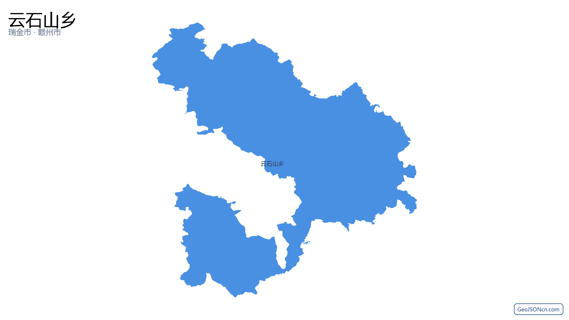 云石山乡行政区划边界地图(瑞金市·赣州市),提供GeoJSON、SHP矢量边界数据下载及高清地图大图(PNG/JPG) - GeoJSONcn.com