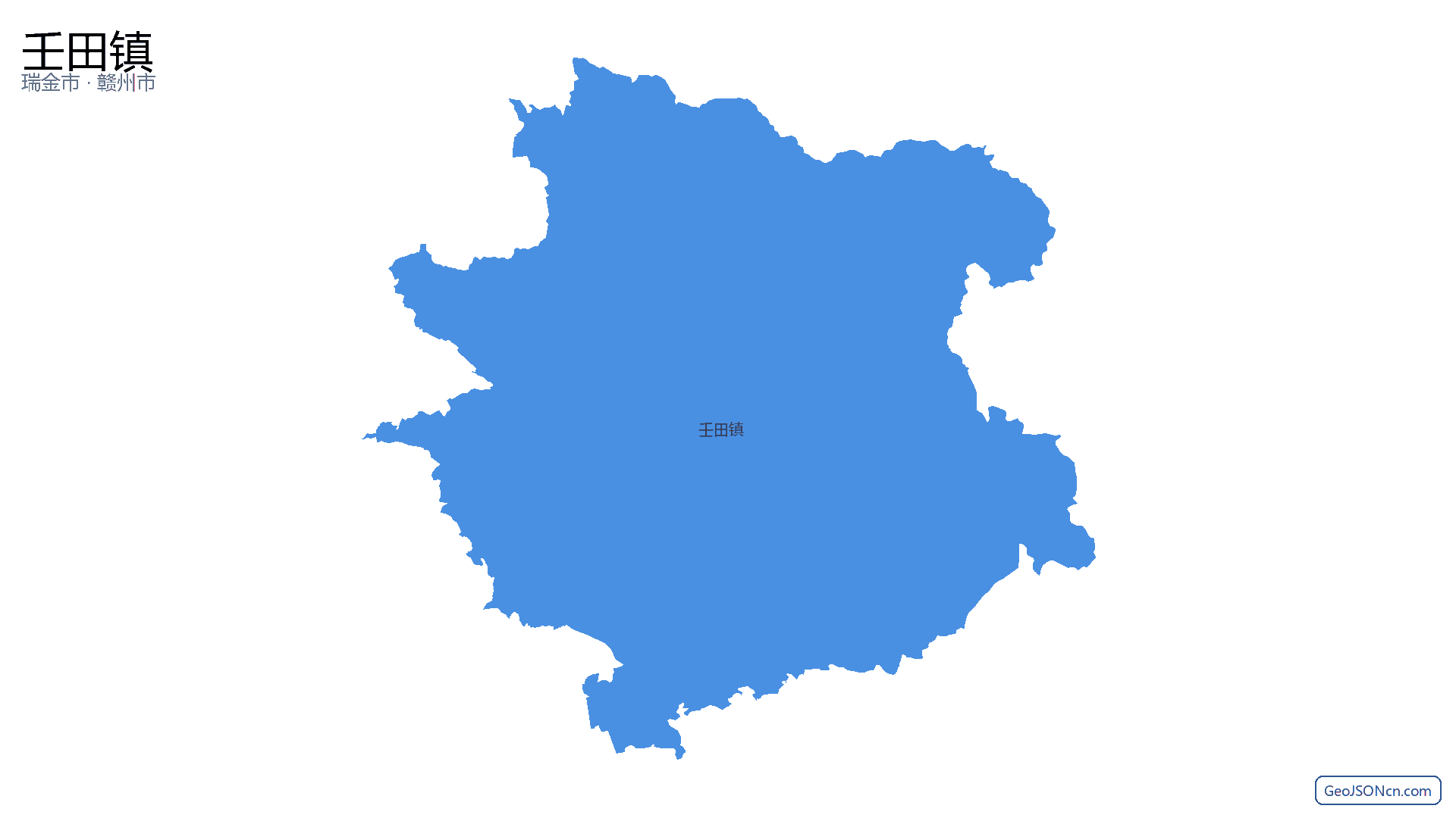 壬田镇行政区划边界地图（瑞金市·赣州市）,提供GeoJSON、SHP矢量边界数据下载及高清地图大图(PNG/JPG) - GeoJSONcn.com
