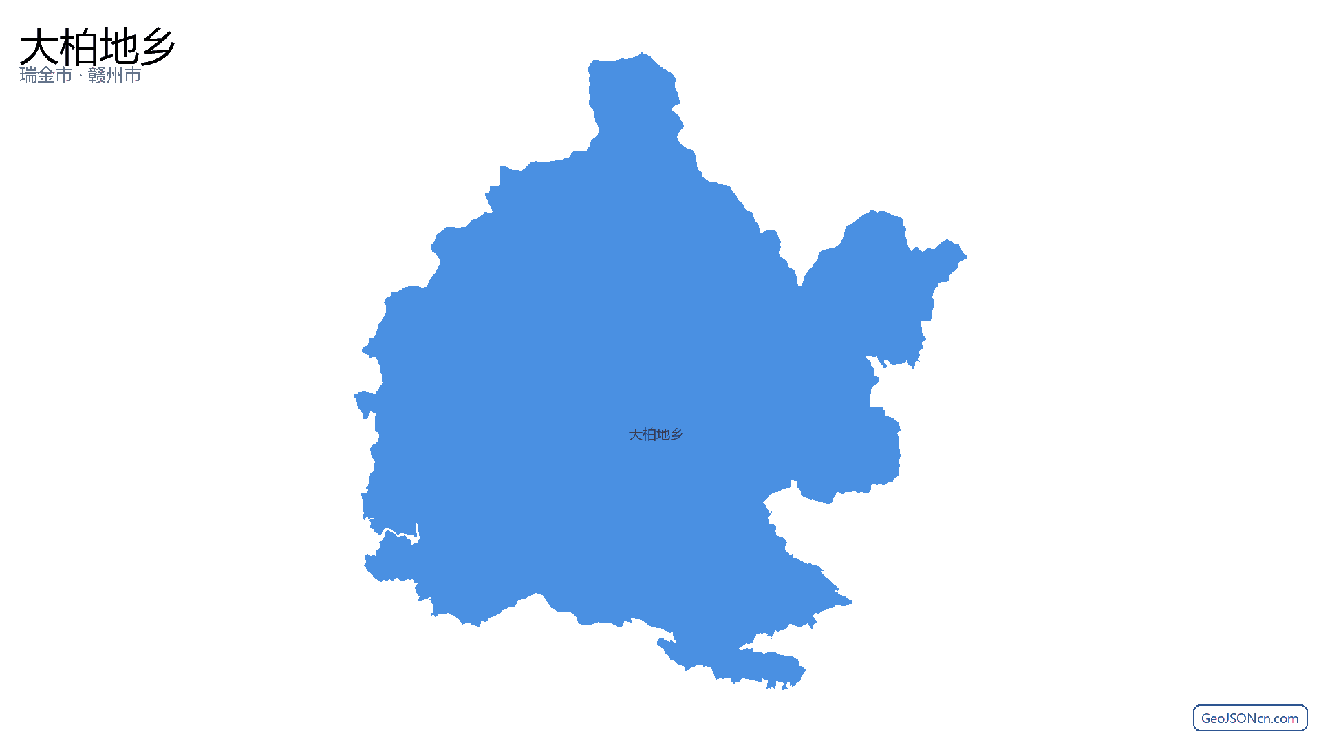 大柏地乡行政区划边界地图（瑞金市·赣州市）,提供GeoJSON、SHP矢量边界数据下载及高清地图大图(PNG/JPG) - GeoJSONcn.com