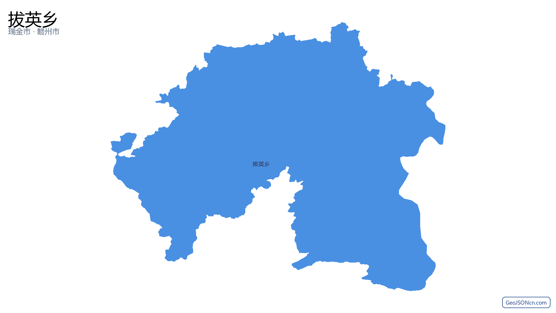 拔英乡行政区划边界地图(瑞金市·赣州市),提供GeoJSON、SHP矢量边界数据下载及高清地图大图(PNG/JPG) - GeoJSONcn.com