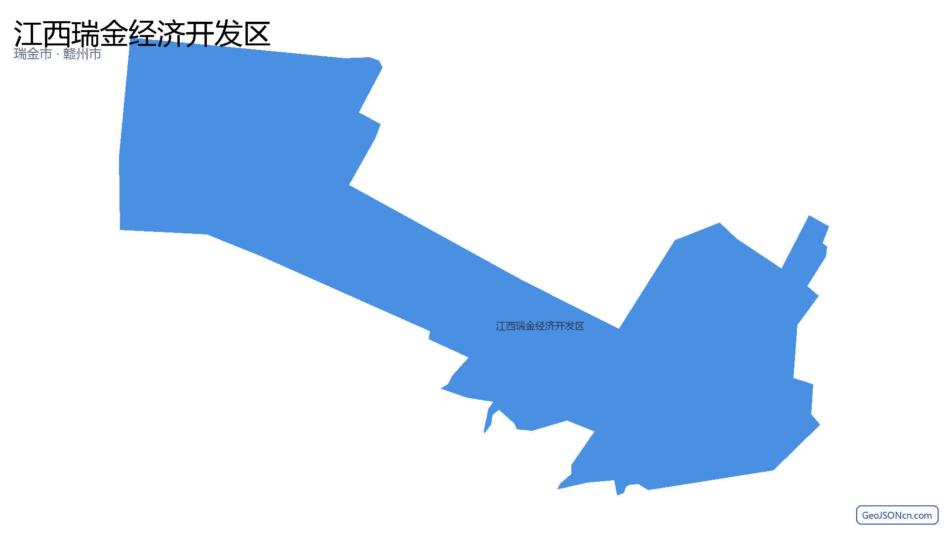 江西瑞金经济开发区行政区划边界地图(瑞金市·赣州市),提供GeoJSON、SHP矢量边界数据下载及高清地图大图(PNG/JPG) - GeoJSONcn.com