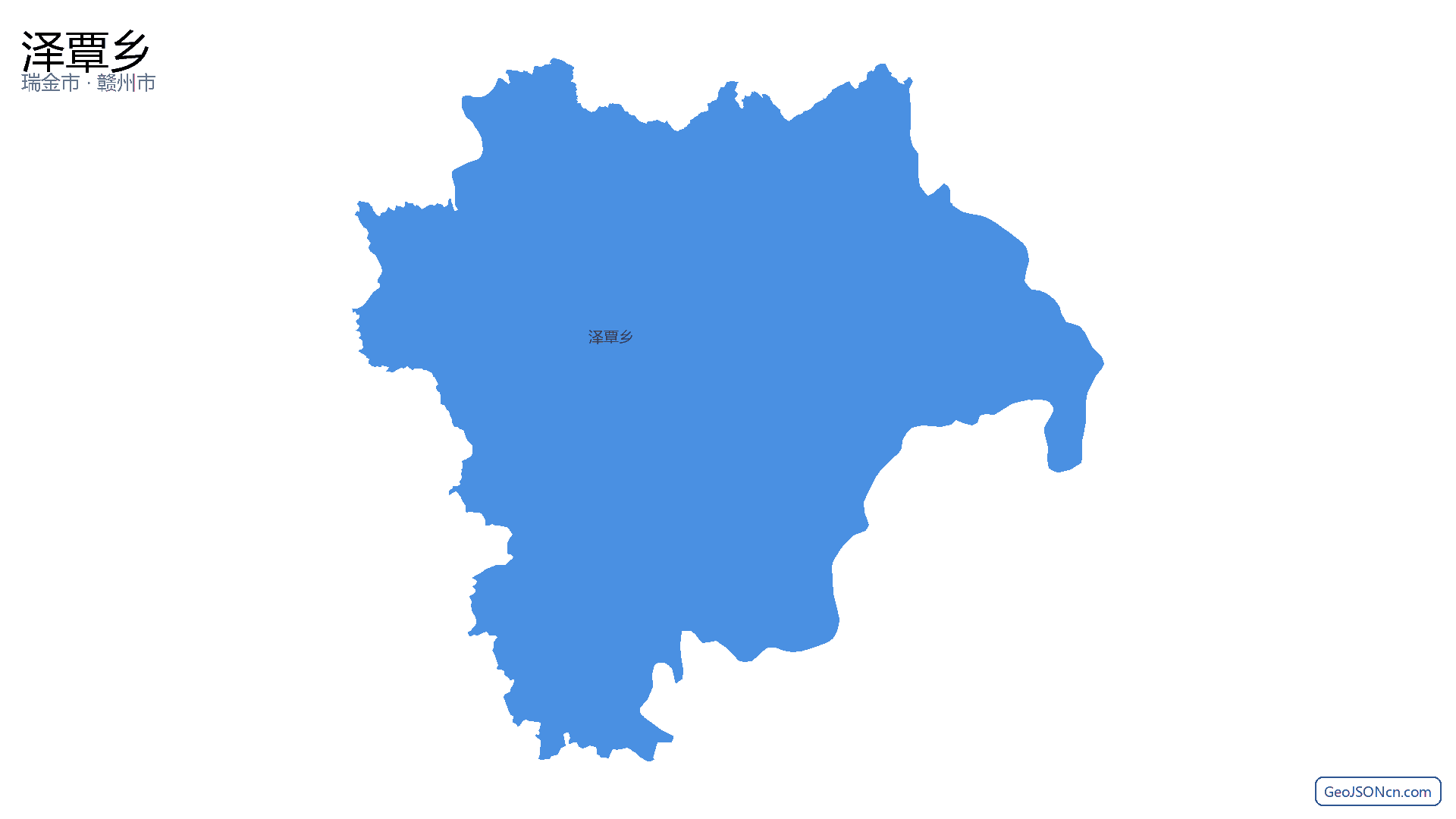 泽覃乡行政区划边界地图（瑞金市·赣州市）,提供GeoJSON、SHP矢量边界数据下载及高清地图大图(PNG/JPG) - GeoJSONcn.com