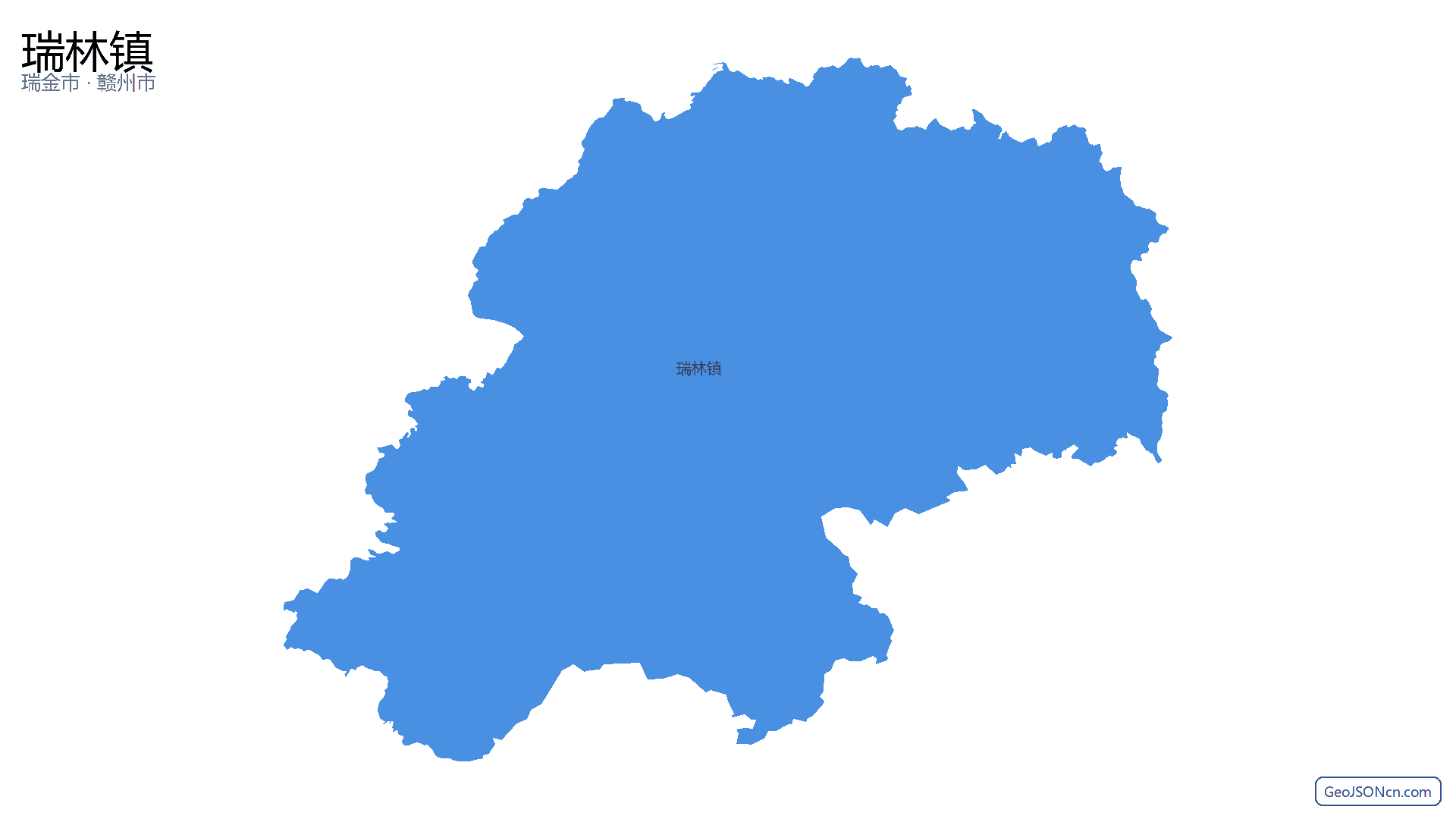 瑞林镇行政区划边界地图(瑞金市·赣州市),提供GeoJSON、SHP矢量边界数据下载及高清地图大图(PNG/JPG) - GeoJSONcn.com