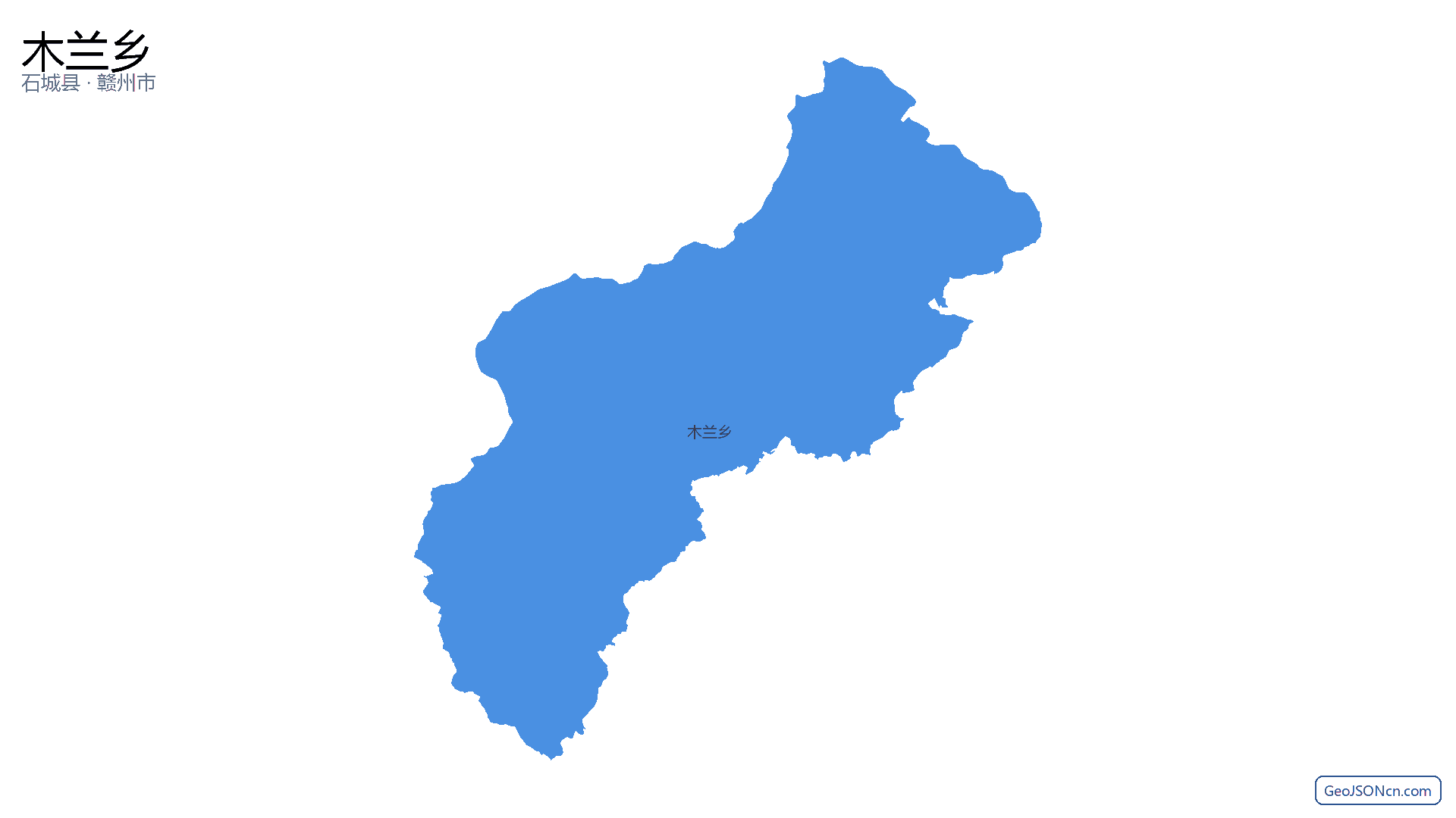 木兰乡行政区划边界地图（石城县·赣州市）,提供GeoJSON、SHP矢量边界数据下载及高清地图大图(PNG/JPG) - GeoJSONcn.com