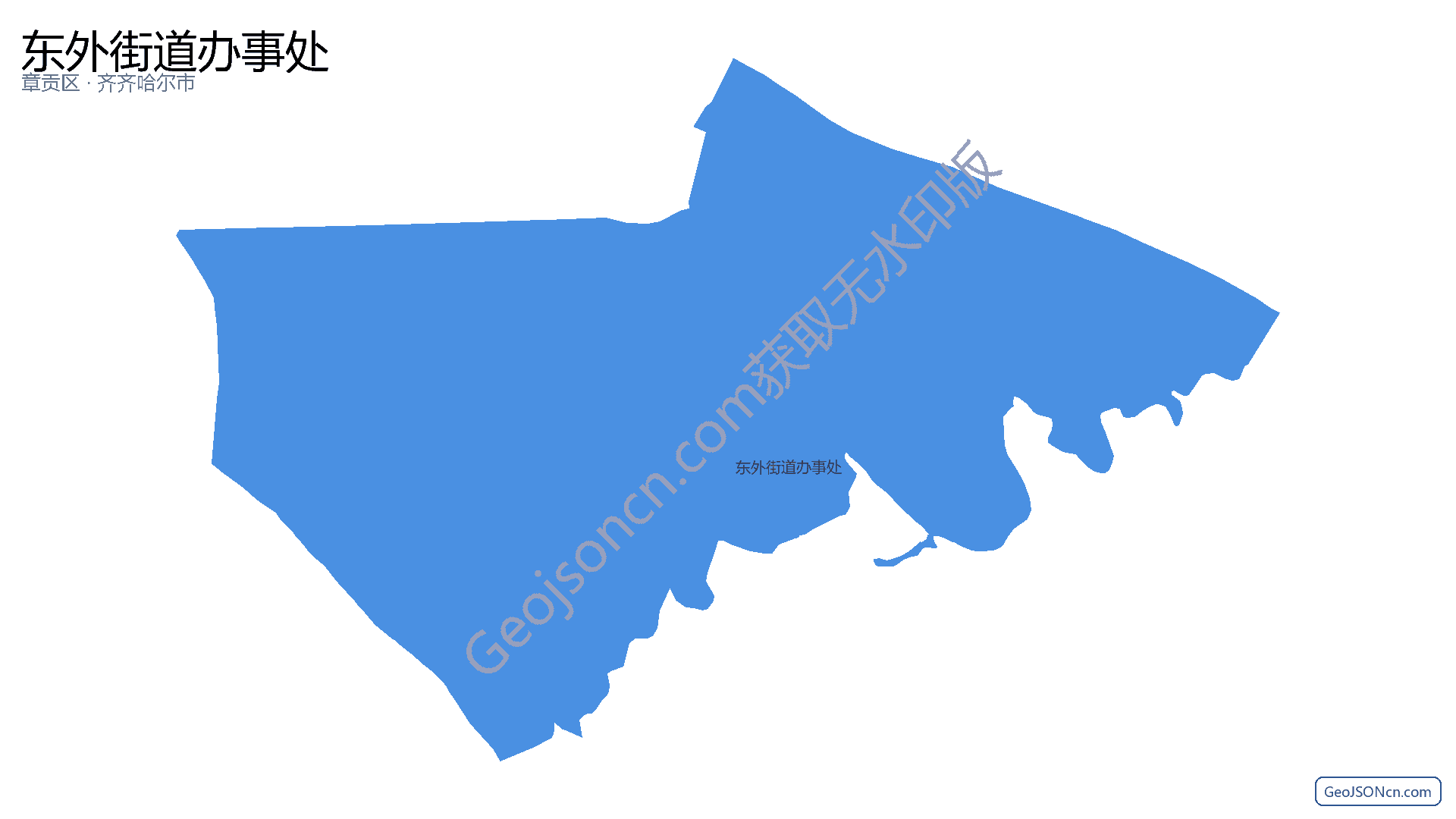 东外街道办事处行政区划边界地图(章贡区·赣州市),提供GeoJSON、SHP矢量边界数据下载及高清地图大图(PNG/JPG) - GeoJSONcn.com
