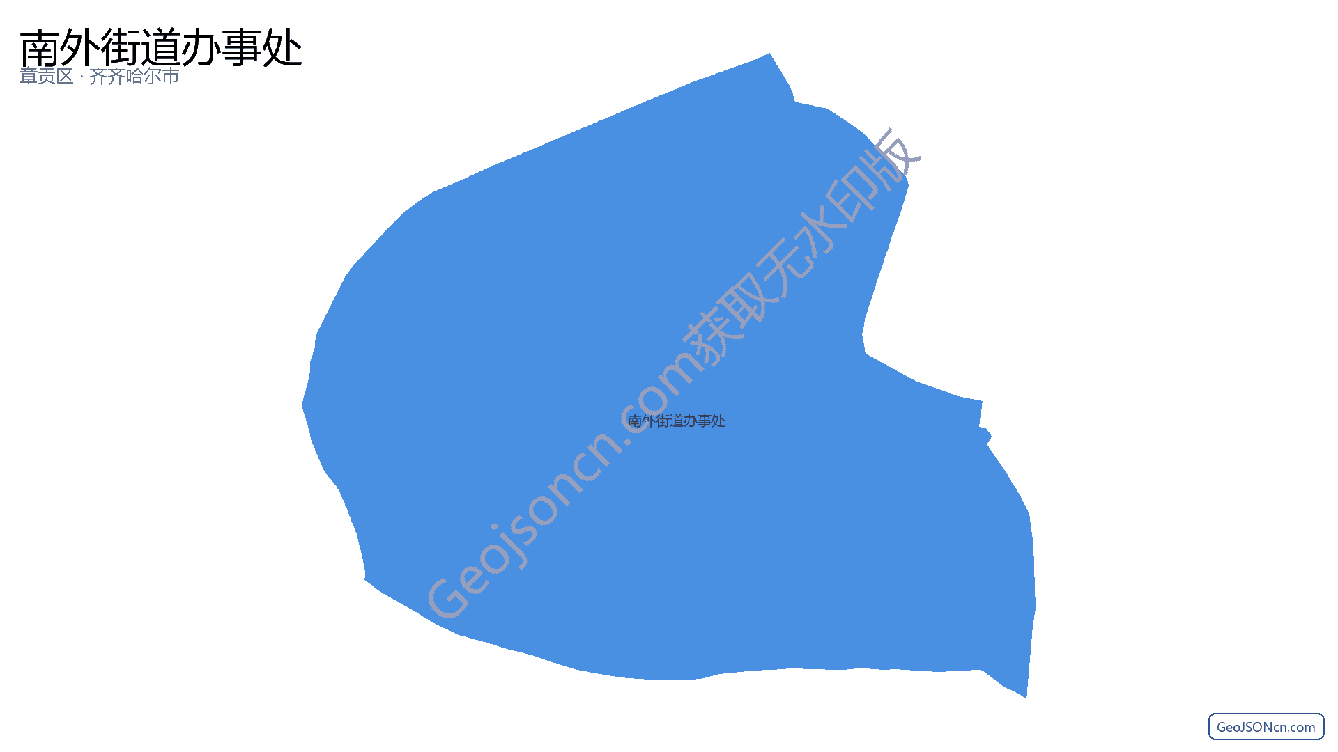 南外街道办事处行政区划边界地图(章贡区·赣州市),提供GeoJSON、SHP矢量边界数据下载及高清地图大图(PNG/JPG) - GeoJSONcn.com
