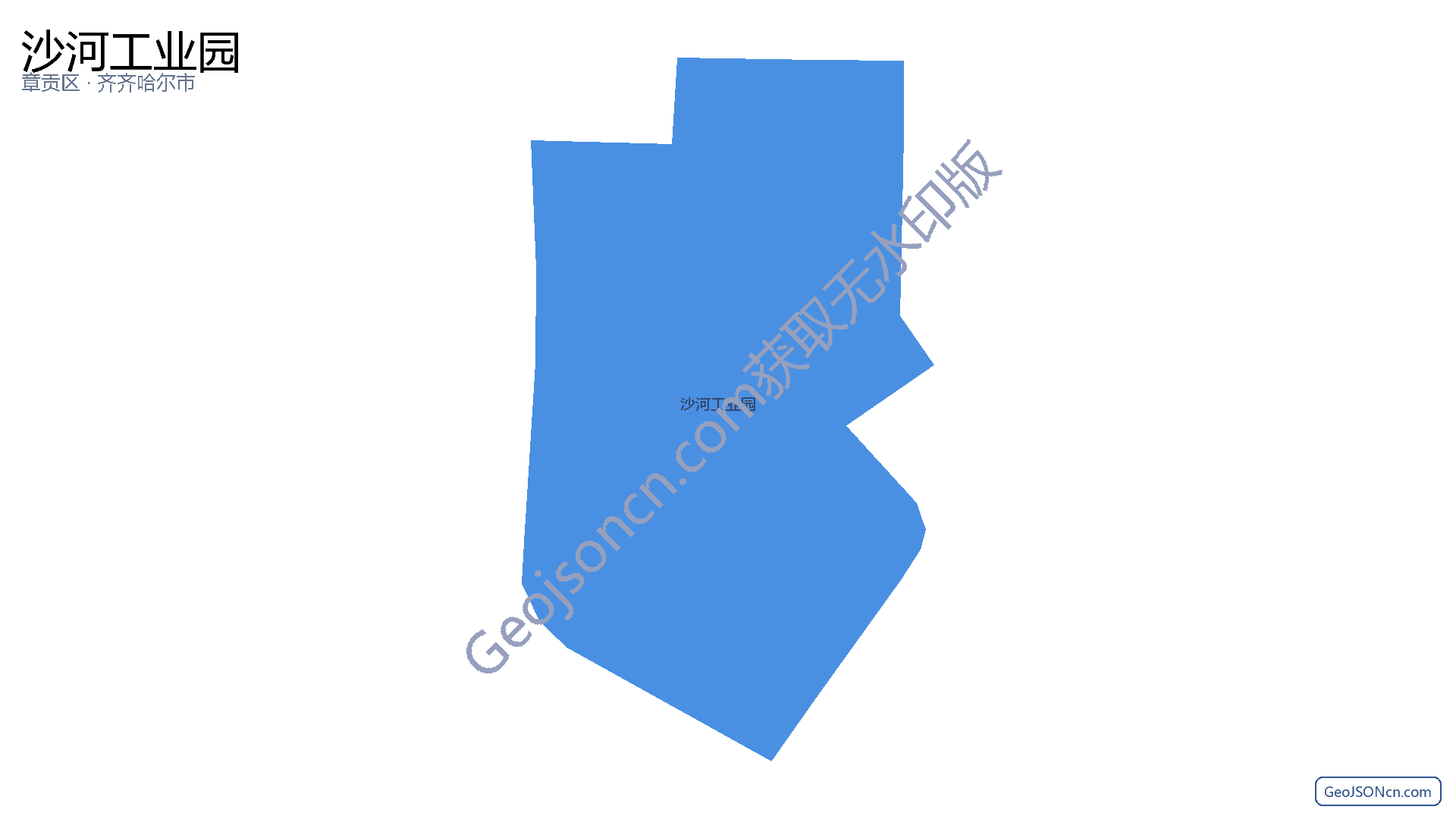 沙河工业园行政区划边界地图（章贡区·赣州市）,提供GeoJSON、SHP矢量边界数据下载及高清地图大图(PNG/JPG) - GeoJSONcn.com