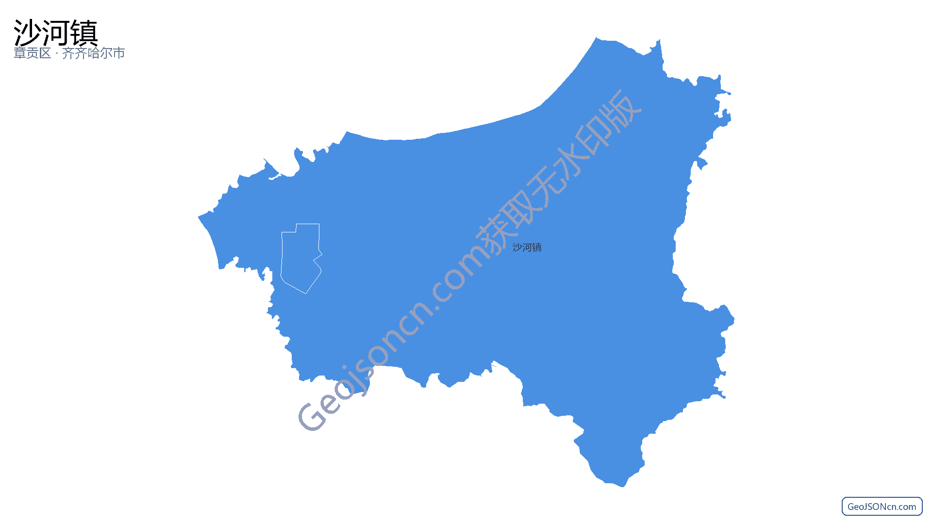 沙河镇行政区划边界地图(章贡区·赣州市),提供GeoJSON、SHP矢量边界数据下载及高清地图大图(PNG/JPG) - GeoJSONcn.com