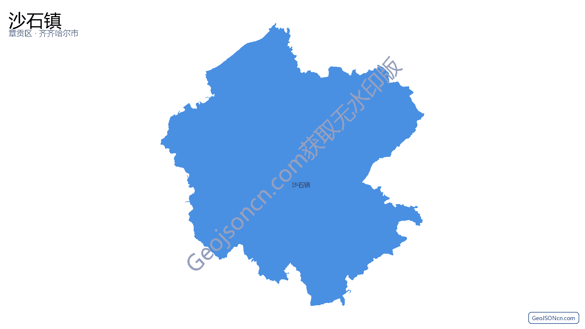 沙石镇行政区划边界地图(章贡区·赣州市),提供GeoJSON、SHP矢量边界数据下载及高清地图大图(PNG/JPG) - GeoJSONcn.com