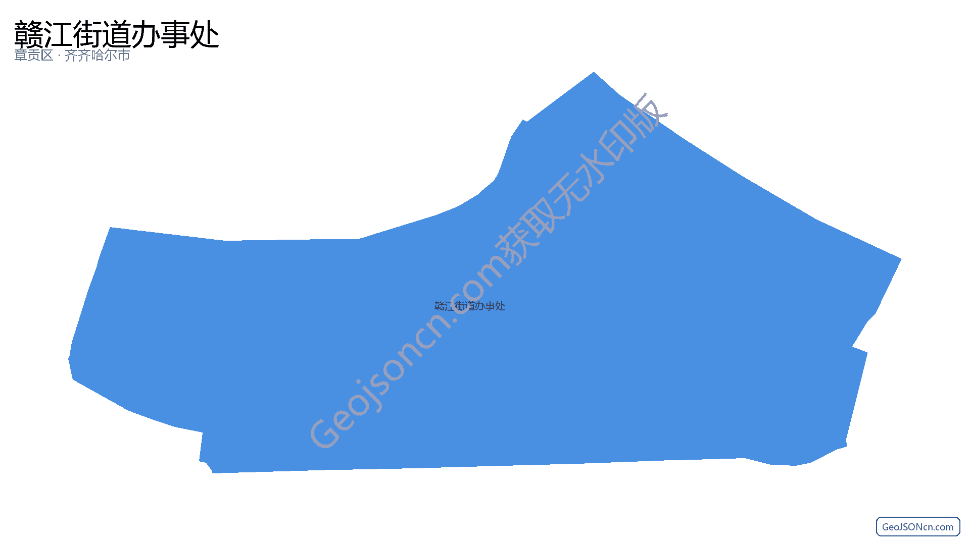 赣江街道办事处行政区划边界地图（章贡区·赣州市）,提供GeoJSON、SHP矢量边界数据下载及高清地图大图(PNG/JPG) - GeoJSONcn.com