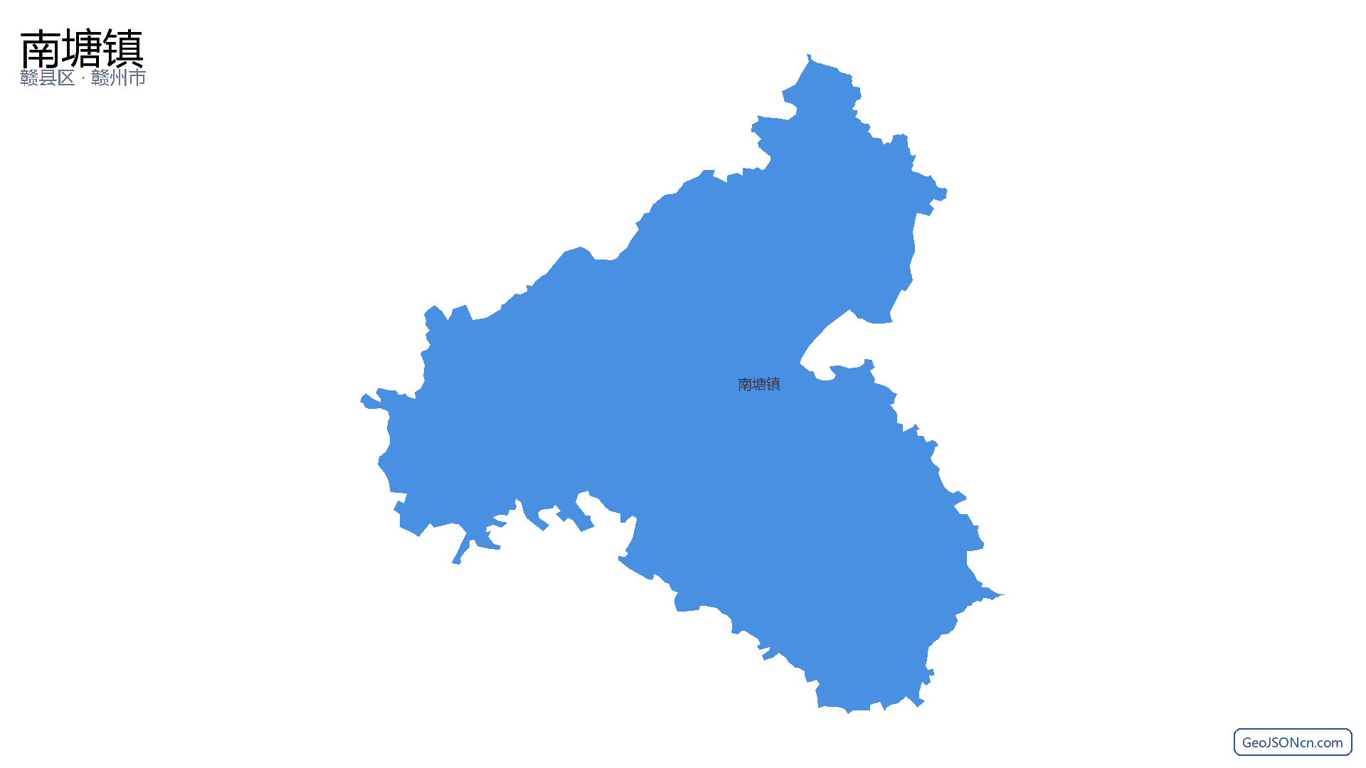 南塘镇行政区划边界地图（赣县区·赣州市）,提供GeoJSON、SHP矢量边界数据下载及高清地图大图(PNG/JPG) - GeoJSONcn.com