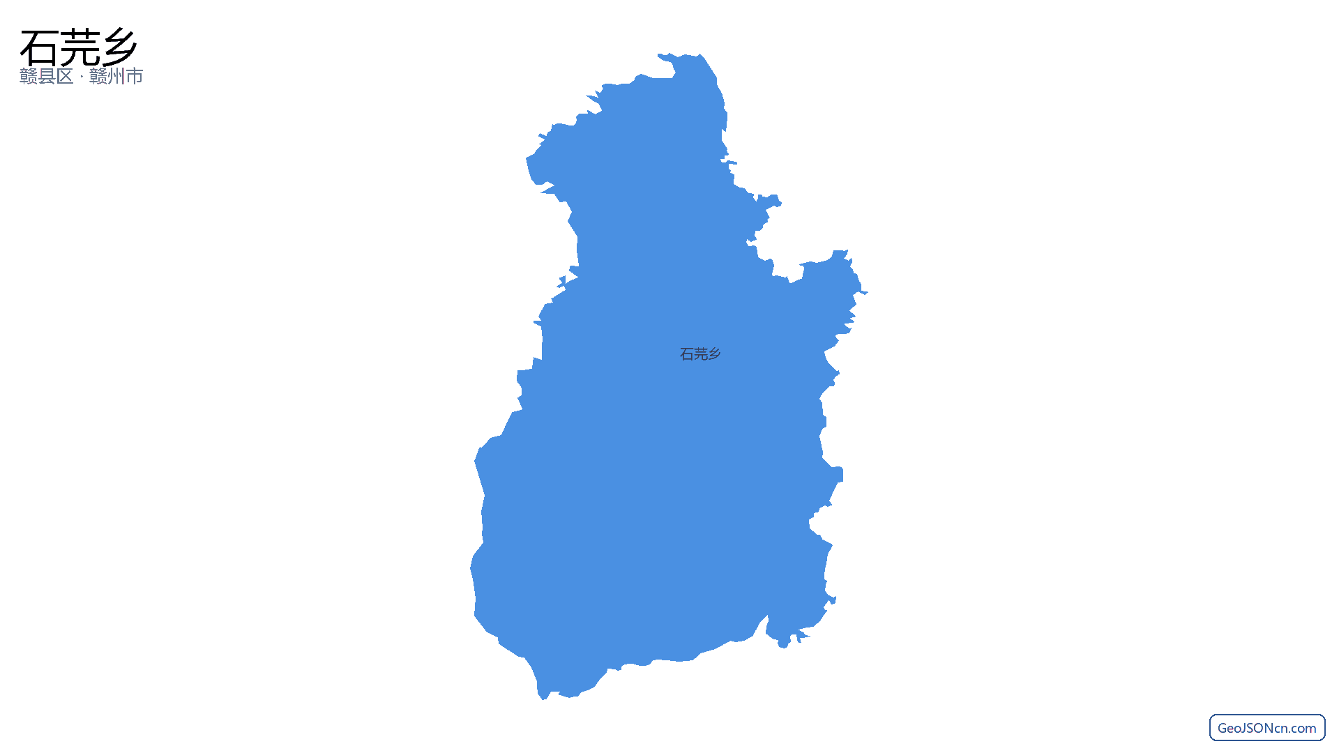石芫乡行政区划边界地图（赣县区·赣州市）,提供GeoJSON、SHP矢量边界数据下载及高清地图大图(PNG/JPG) - GeoJSONcn.com