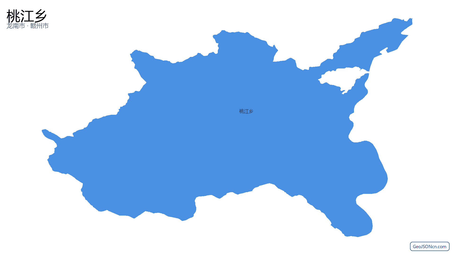 桃江乡行政区划边界地图（龙南市·赣州市）,提供GeoJSON、SHP矢量边界数据下载及高清地图大图(PNG/JPG) - GeoJSONcn.com