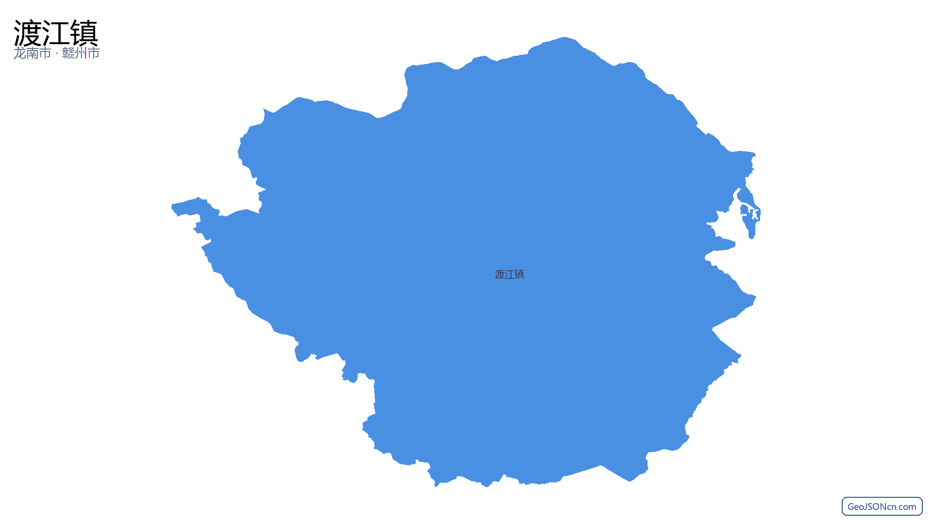 渡江镇行政区划边界地图(龙南市·赣州市),提供GeoJSON、SHP矢量边界数据下载及高清地图大图(PNG/JPG) - GeoJSONcn.com