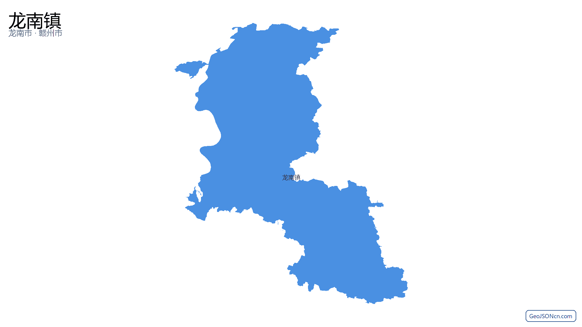 龙南镇行政区划边界地图(龙南市·赣州市),提供GeoJSON、SHP矢量边界数据下载及高清地图大图(PNG/JPG) - GeoJSONcn.com