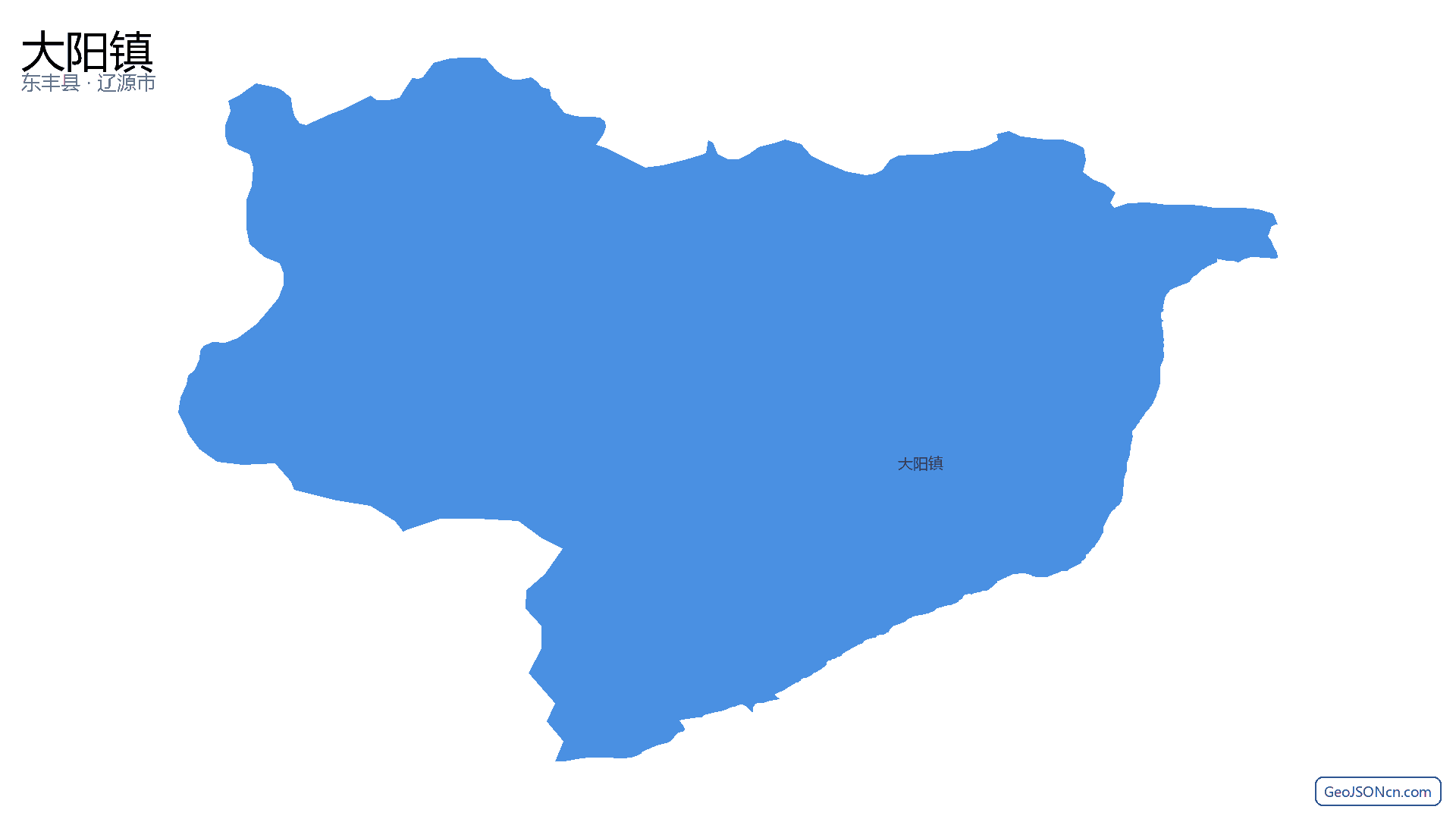 大阳镇行政区划边界地图(东丰县·辽源市),提供GeoJSON、SHP矢量边界数据下载及高清地图大图(PNG/JPG) - GeoJSONcn.com