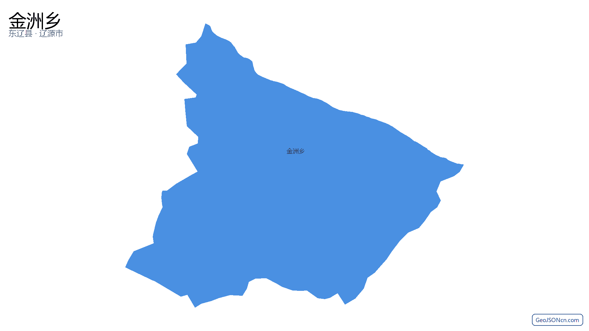 金洲乡行政区划边界地图(东辽县·辽源市),提供GeoJSON、SHP矢量边界数据下载及高清地图大图(PNG/JPG) - GeoJSONcn.com