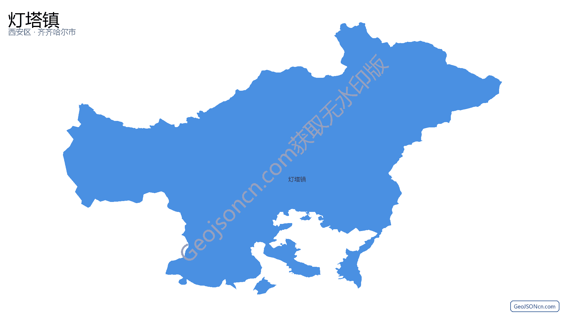 灯塔镇行政区划边界地图（西安区·辽源市）,提供GeoJSON、SHP矢量边界数据下载及高清地图大图(PNG/JPG) - GeoJSONcn.com